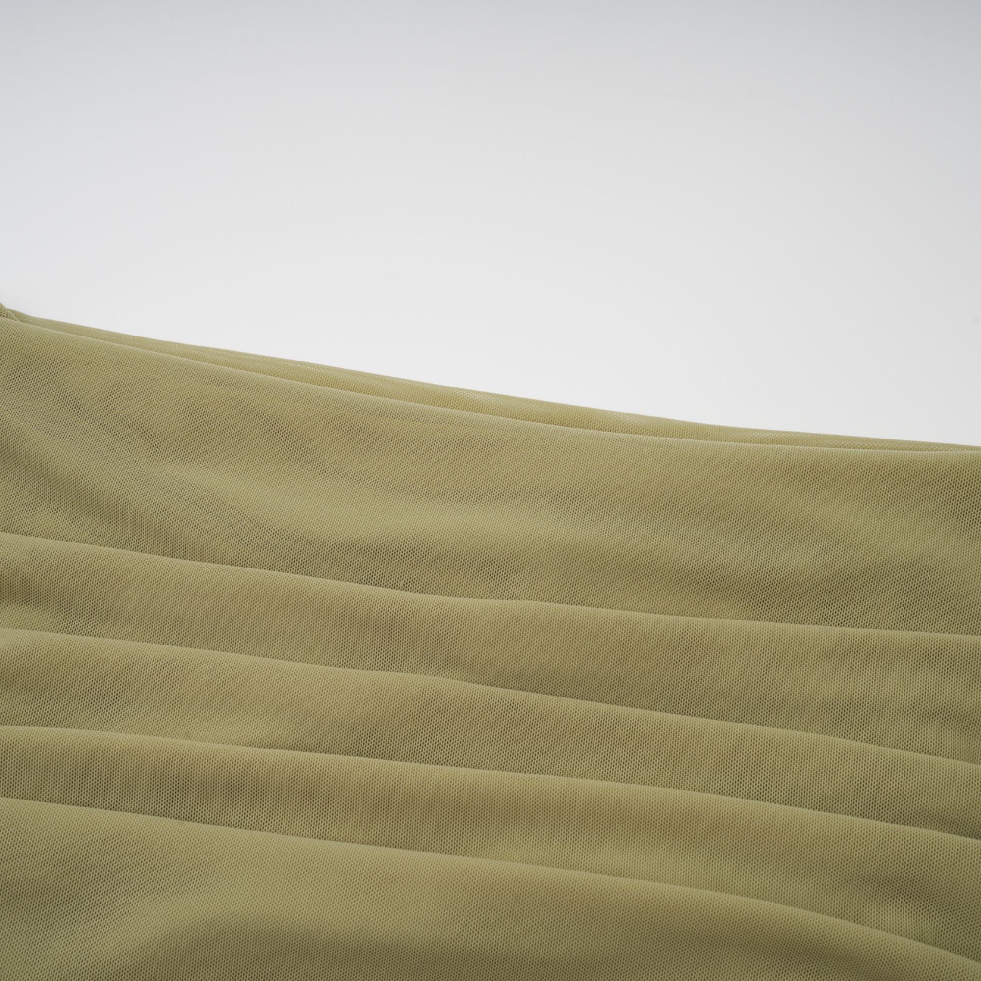 Estelle off-shoulder semi-sheer midi dress in Green