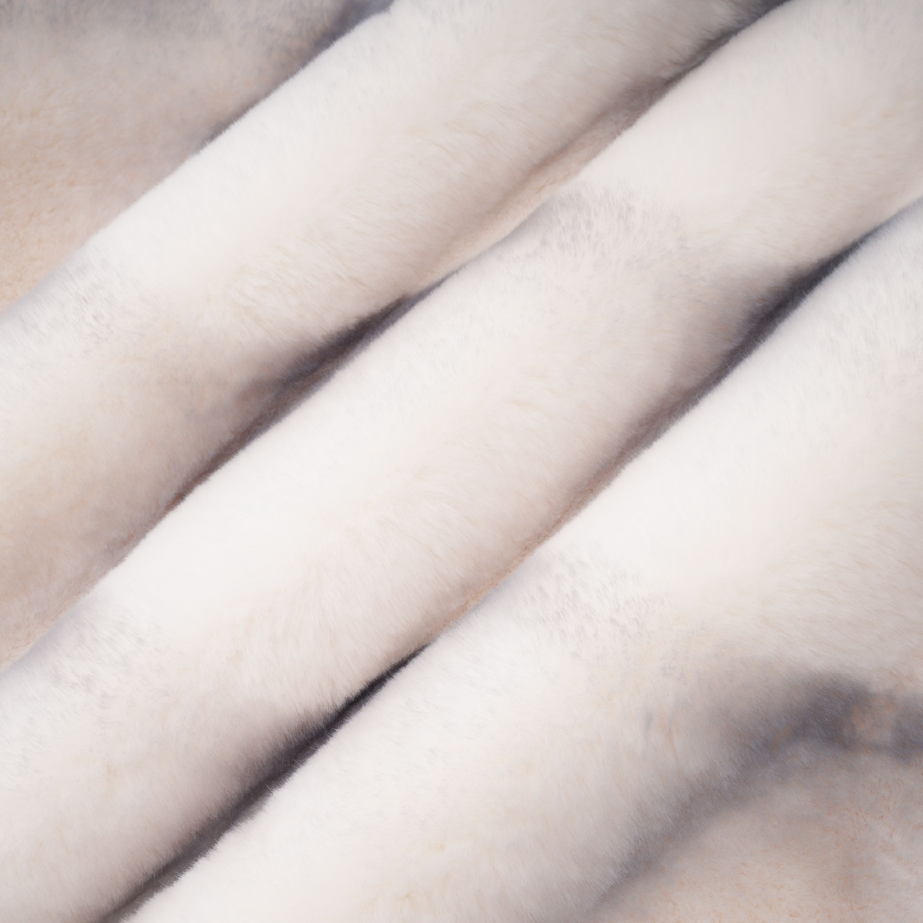 Alina White Gradient Faux Fur Short Coat (Final Sale)