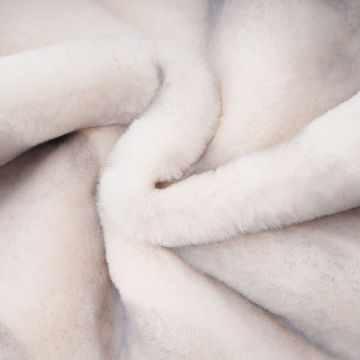 Alina White Gradient Faux Fur Short Coat