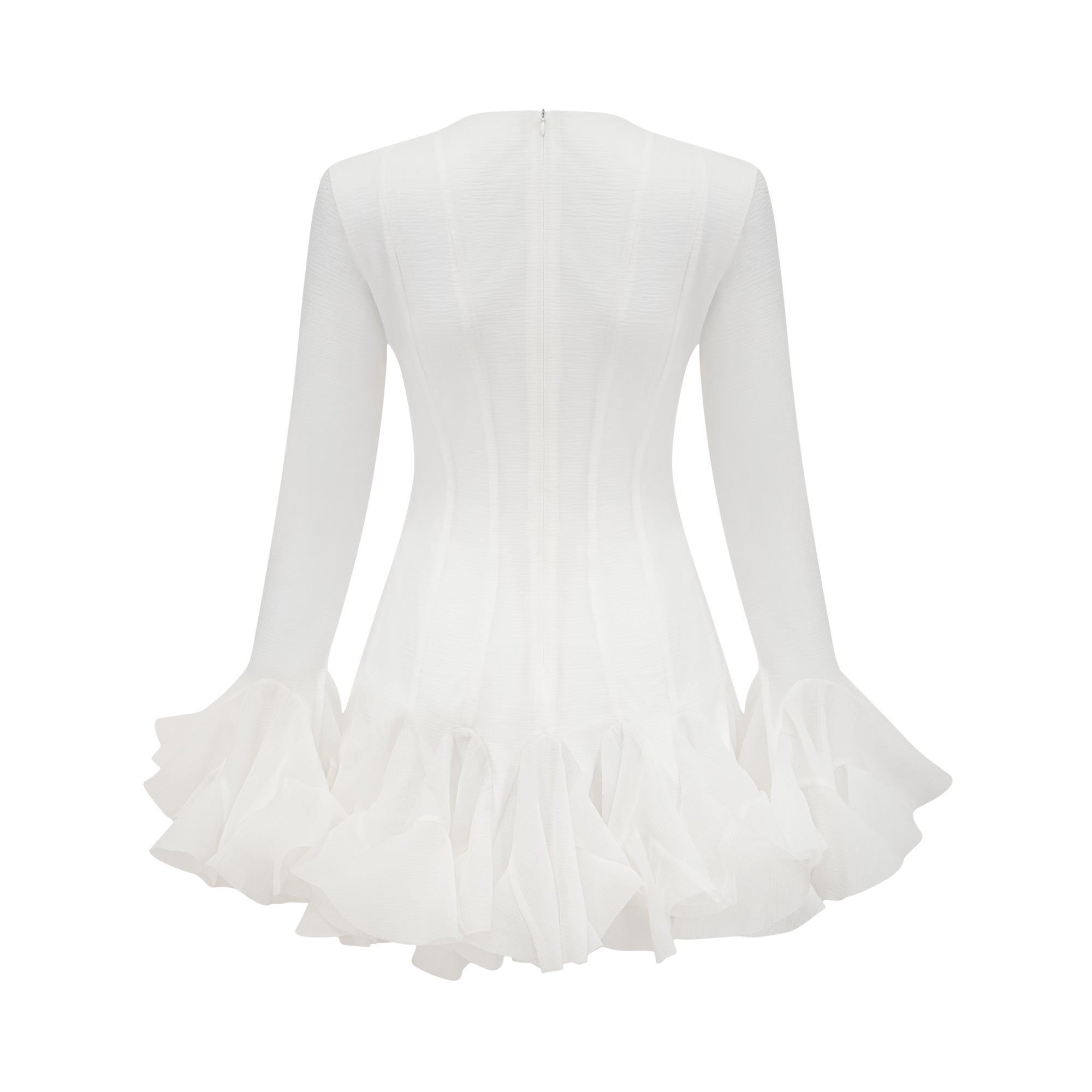 Anaïs semi-sheer flared mini dress (Final Sale-US Only)