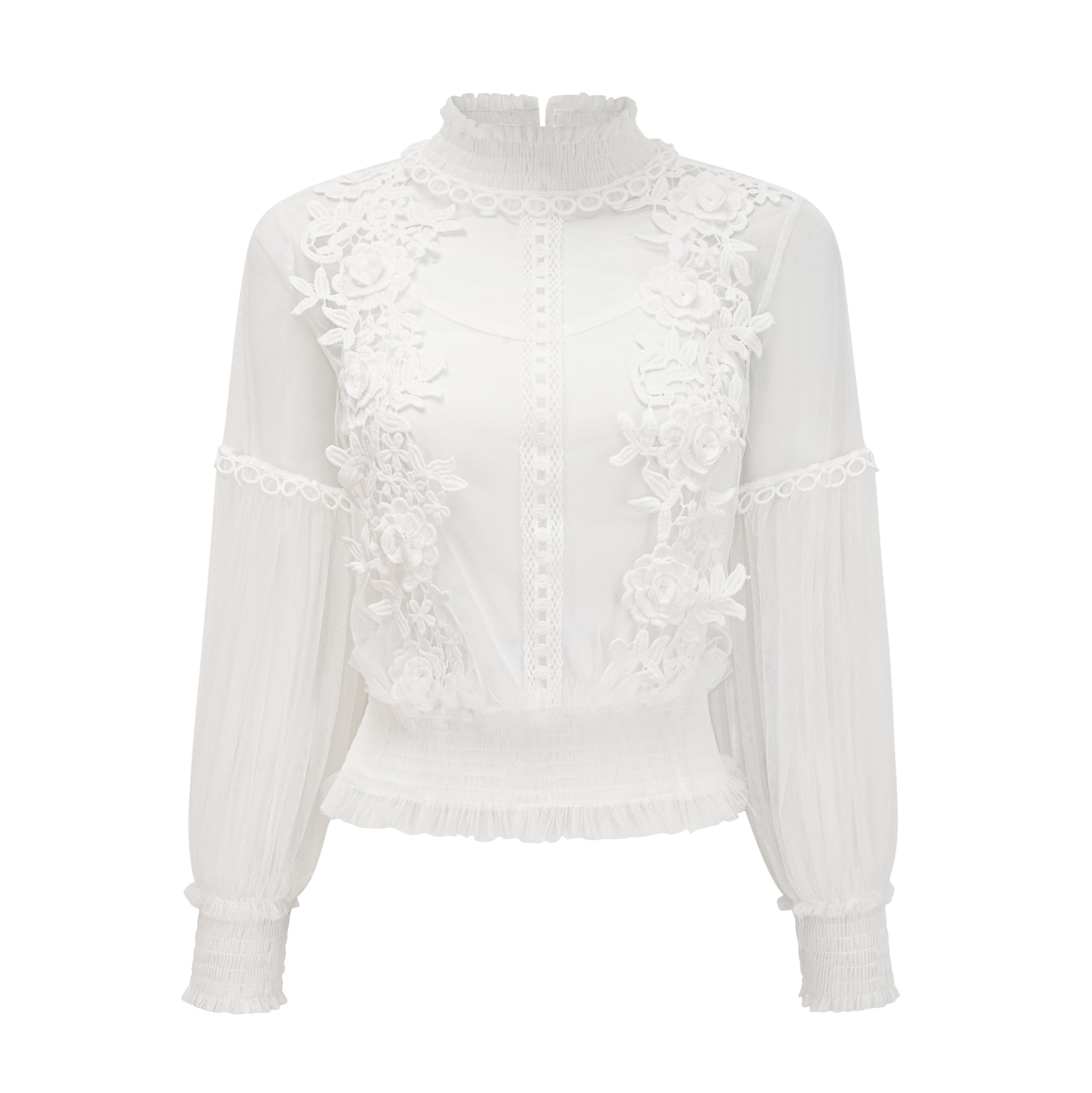 Aiza floral semi-sheer top (US Only)