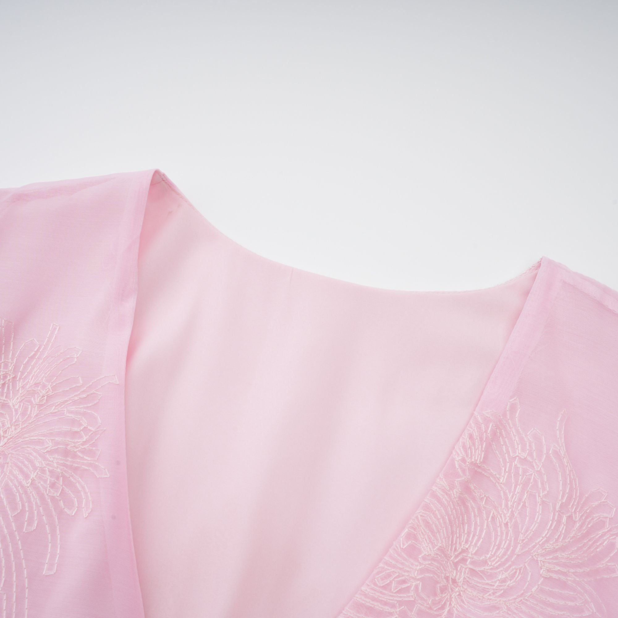 Florence pink floral-embroidered layered mini dress (Final Sale)