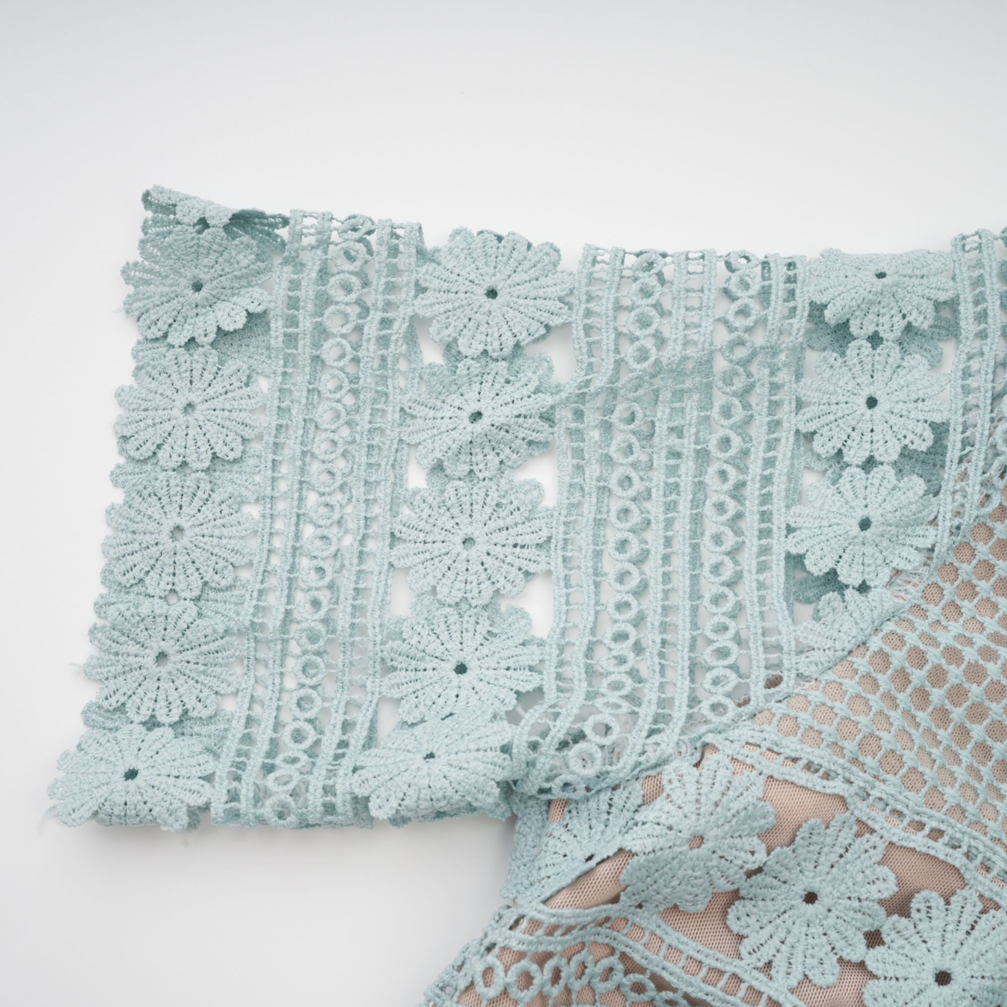 Océane green floral embroidered midi dress (Final Sale)