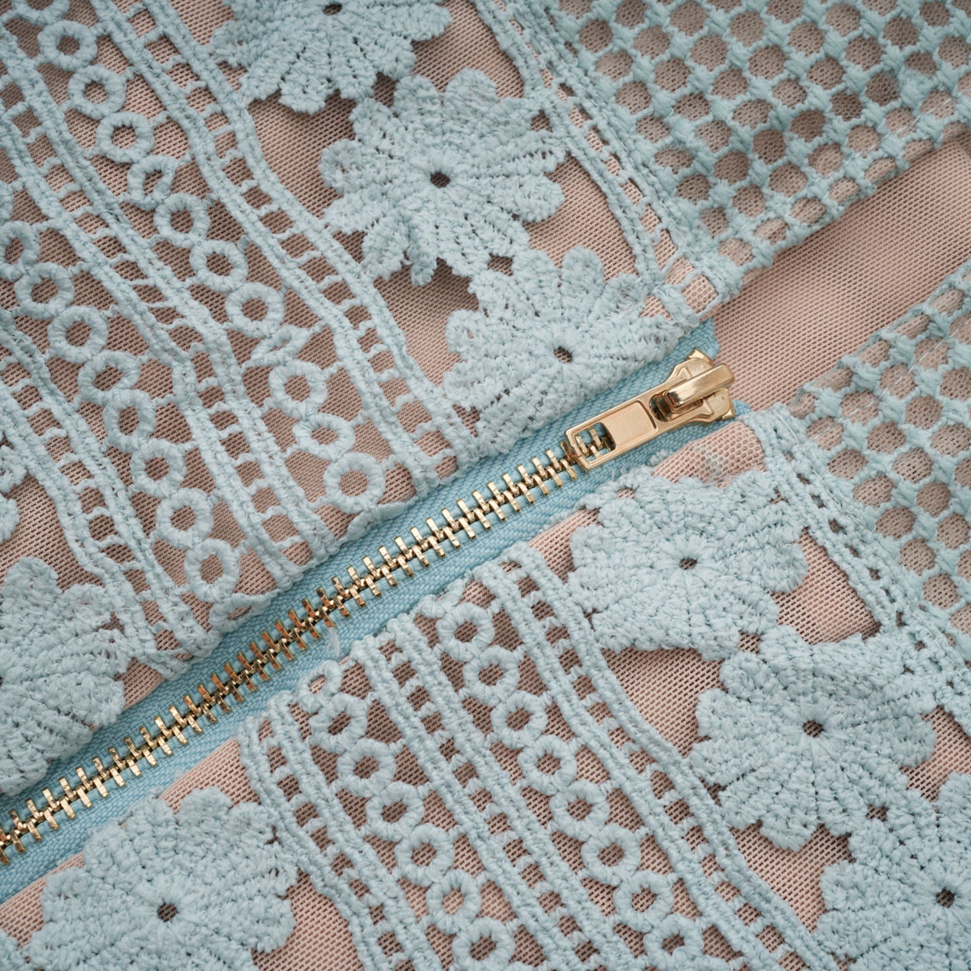 Océane green floral embroidered midi dress (Final Sale-US Only)