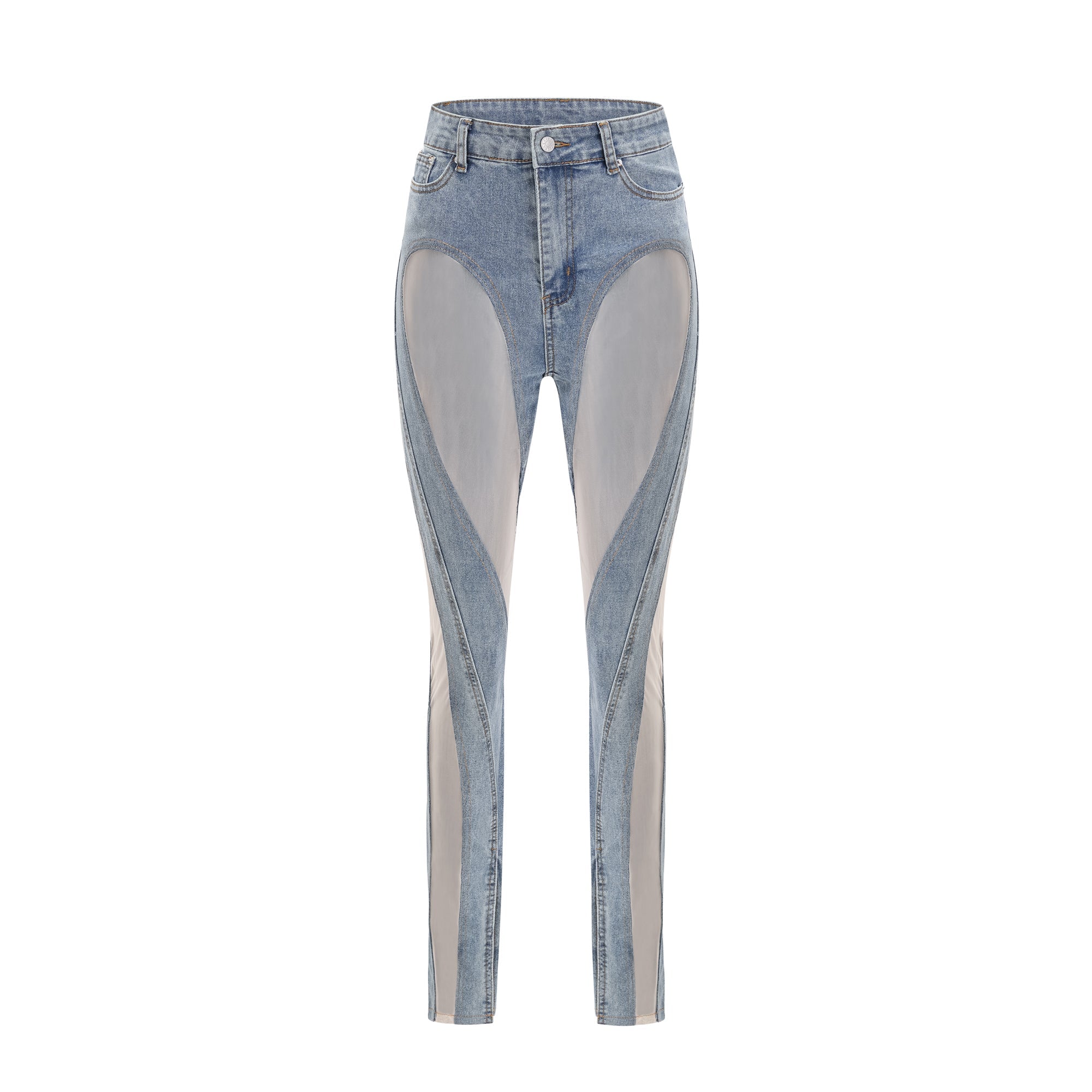 Aélis sheer-panelled jeans