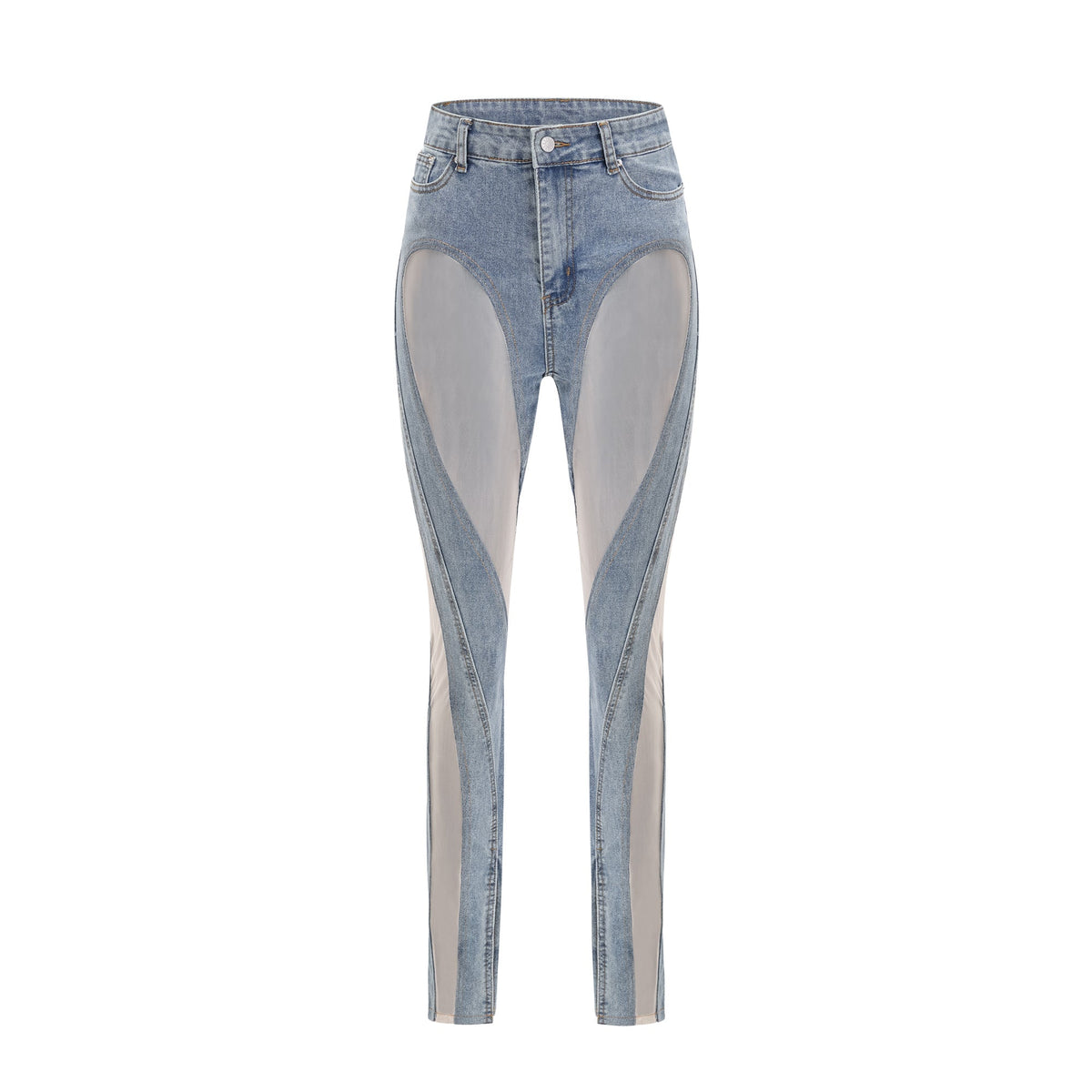 Aélis sheer-panelled jeans (Final Sale-US Only)