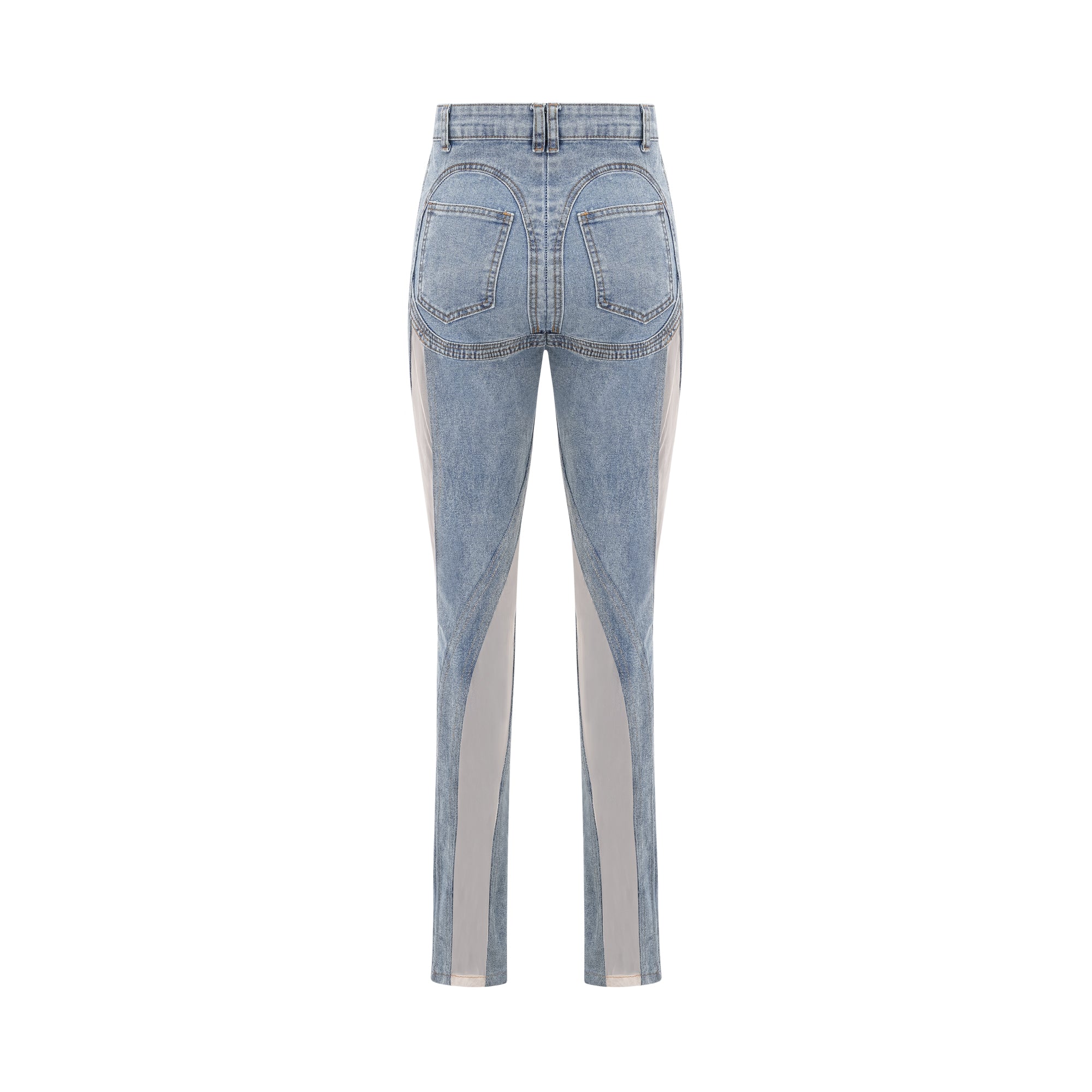 aélis sheer-panelled jeans