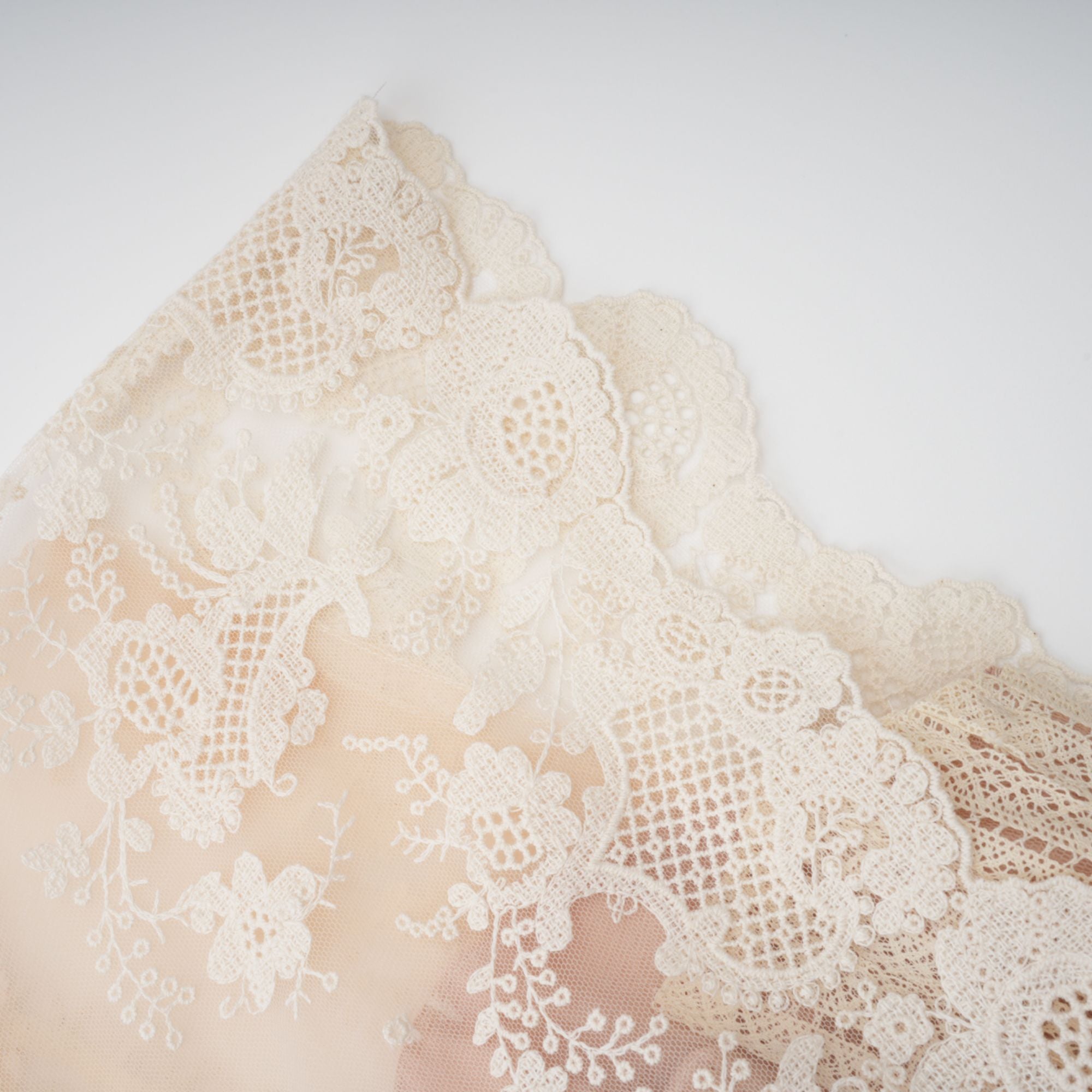 Fleur floral-embroidered lace midi dress in Neutrals (Final Sale-US Only)