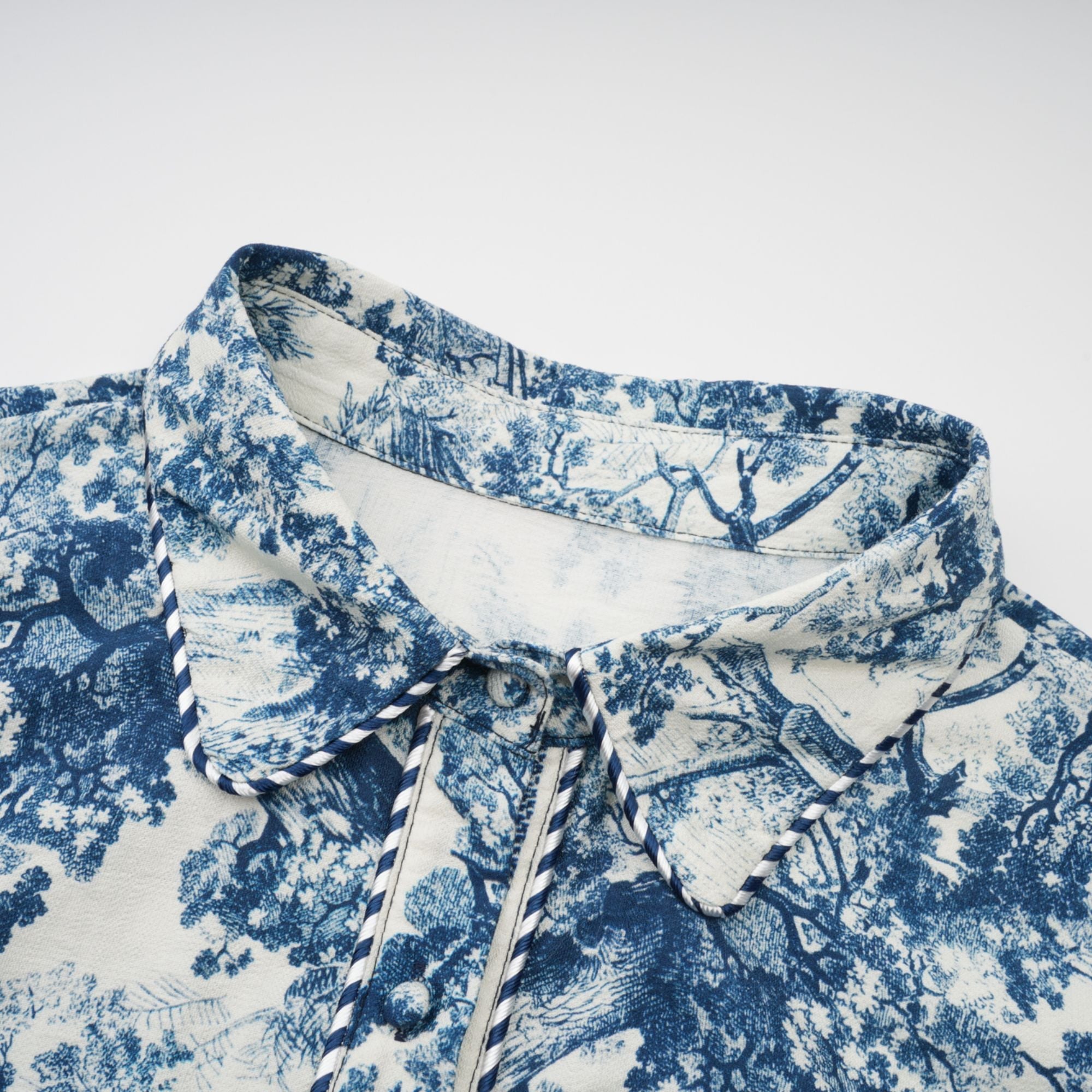 Adélaïde graphic-print midi dress in Blue (Final Sale-US Only)