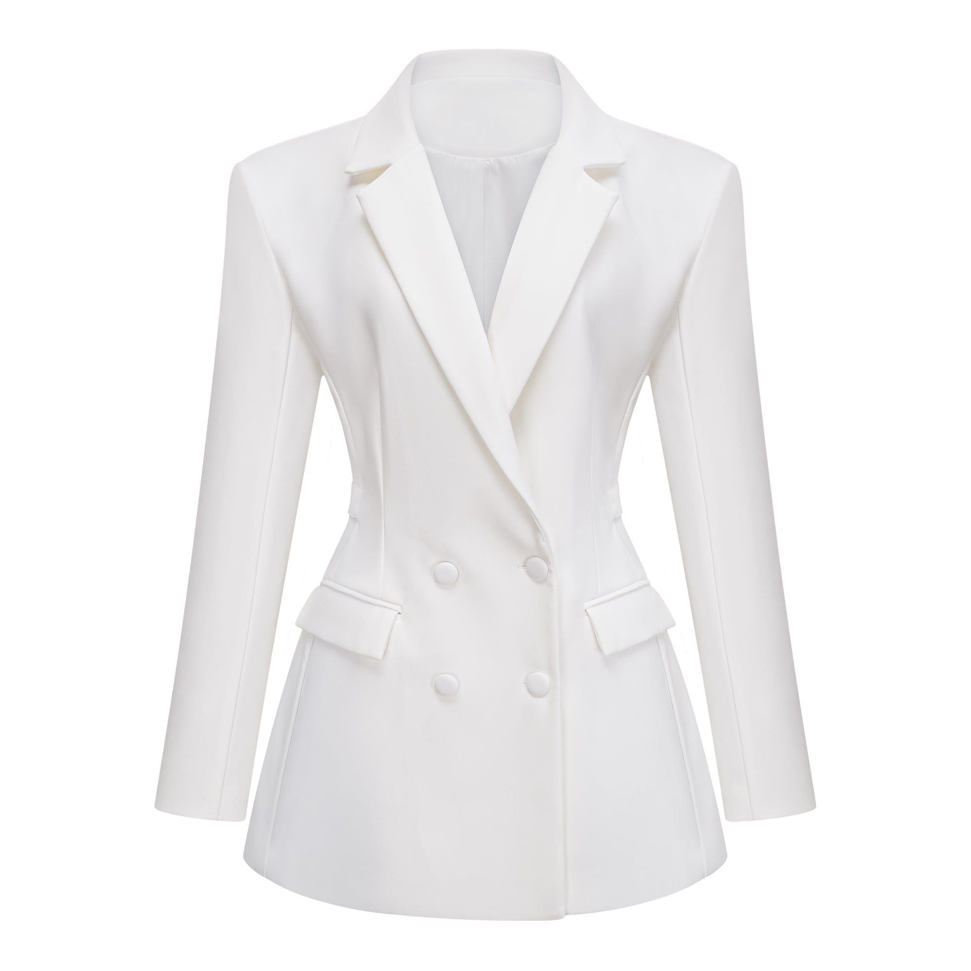 Osanne White Double Breasted Blazer Mini Dress (Final Sale-US Only)