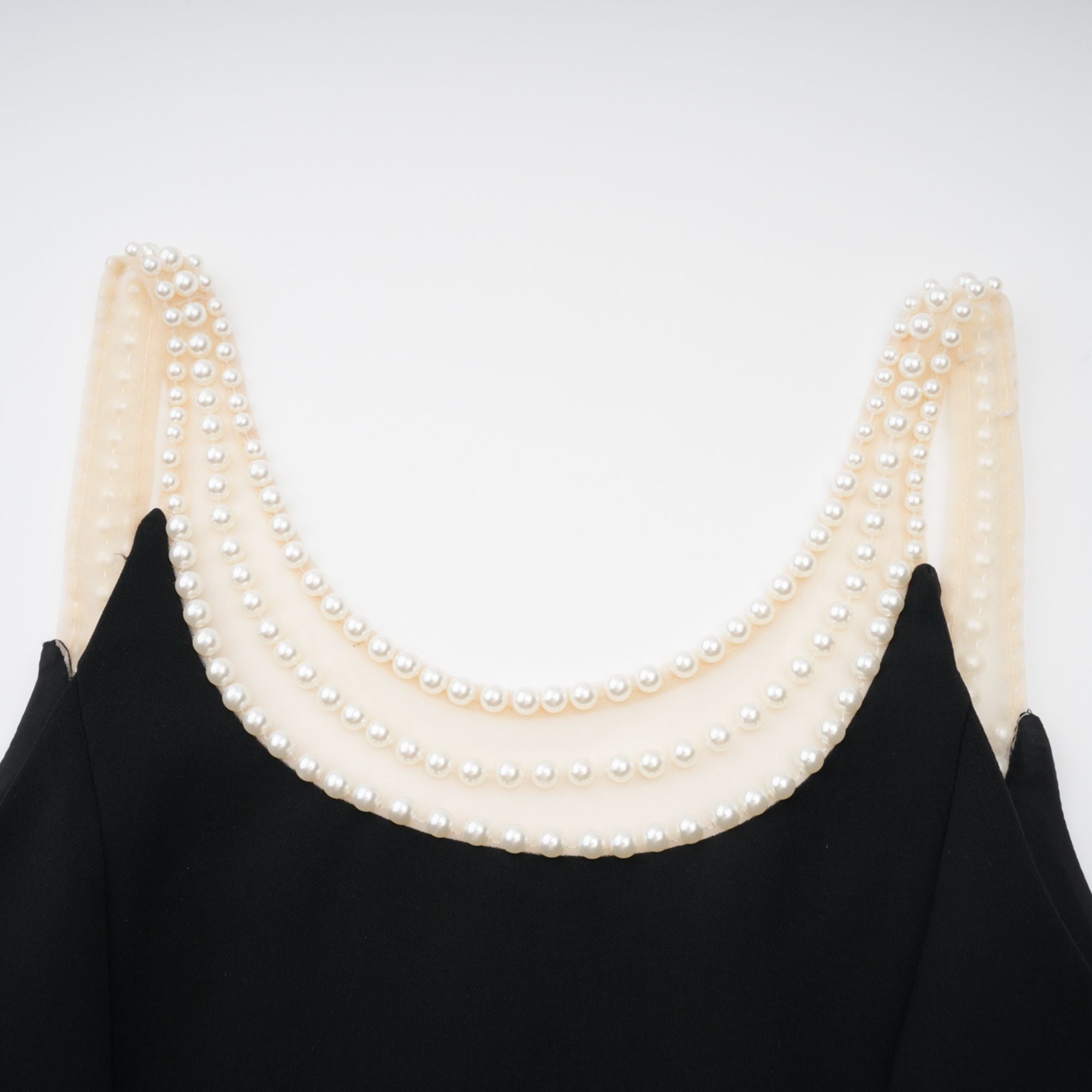 Danaé black faux-pearl-embellished mini dress (Final Sale-US Only)