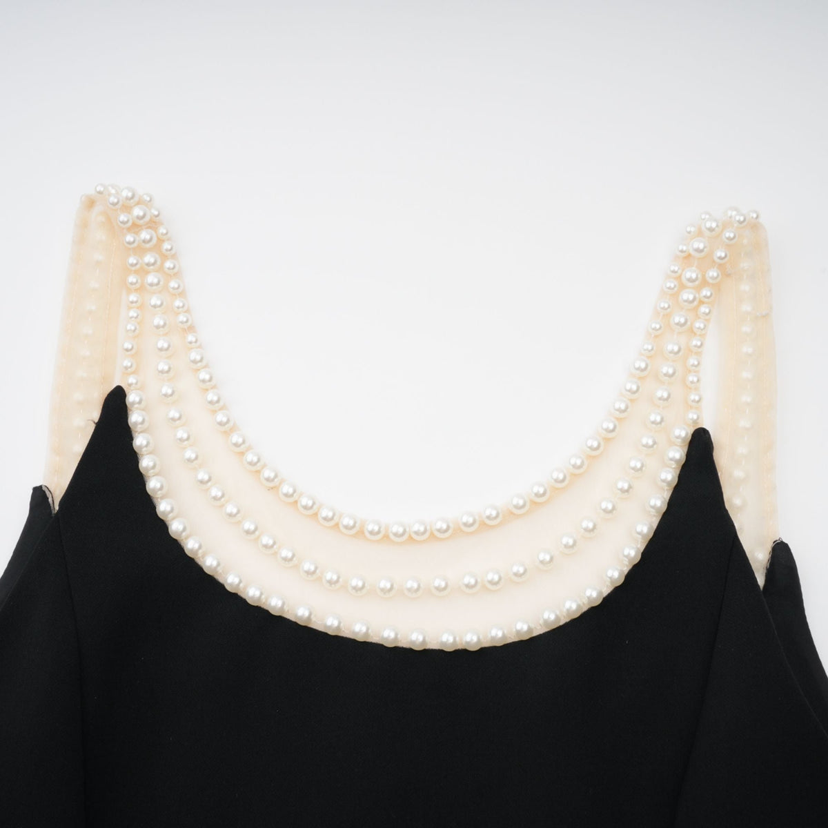 Danaé black faux-pearl-embellished mini dress (Final Sale-US Only)