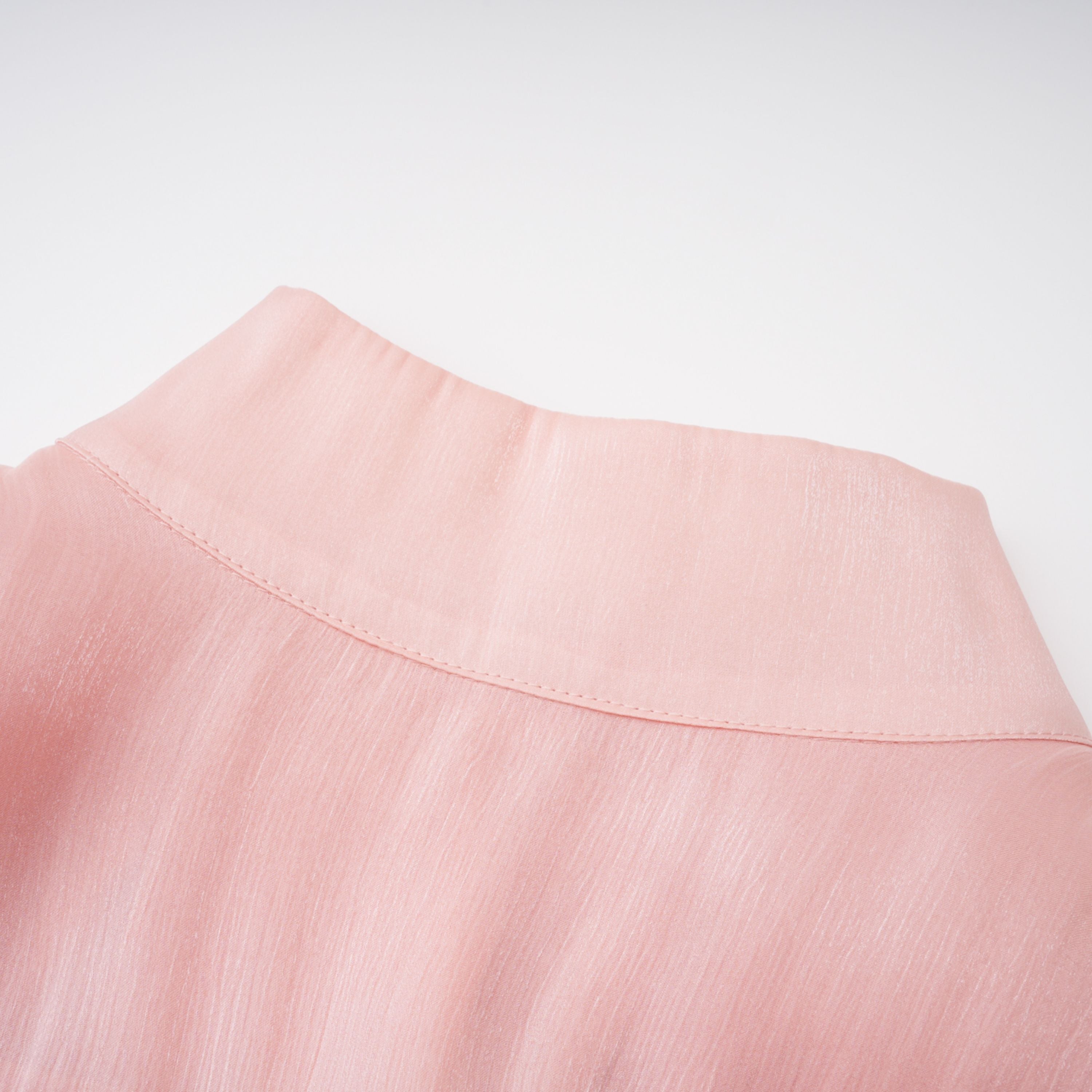 Emersyn Pink High-Neck Ruffled Detail Mini Dress (Final Sale-US Only)