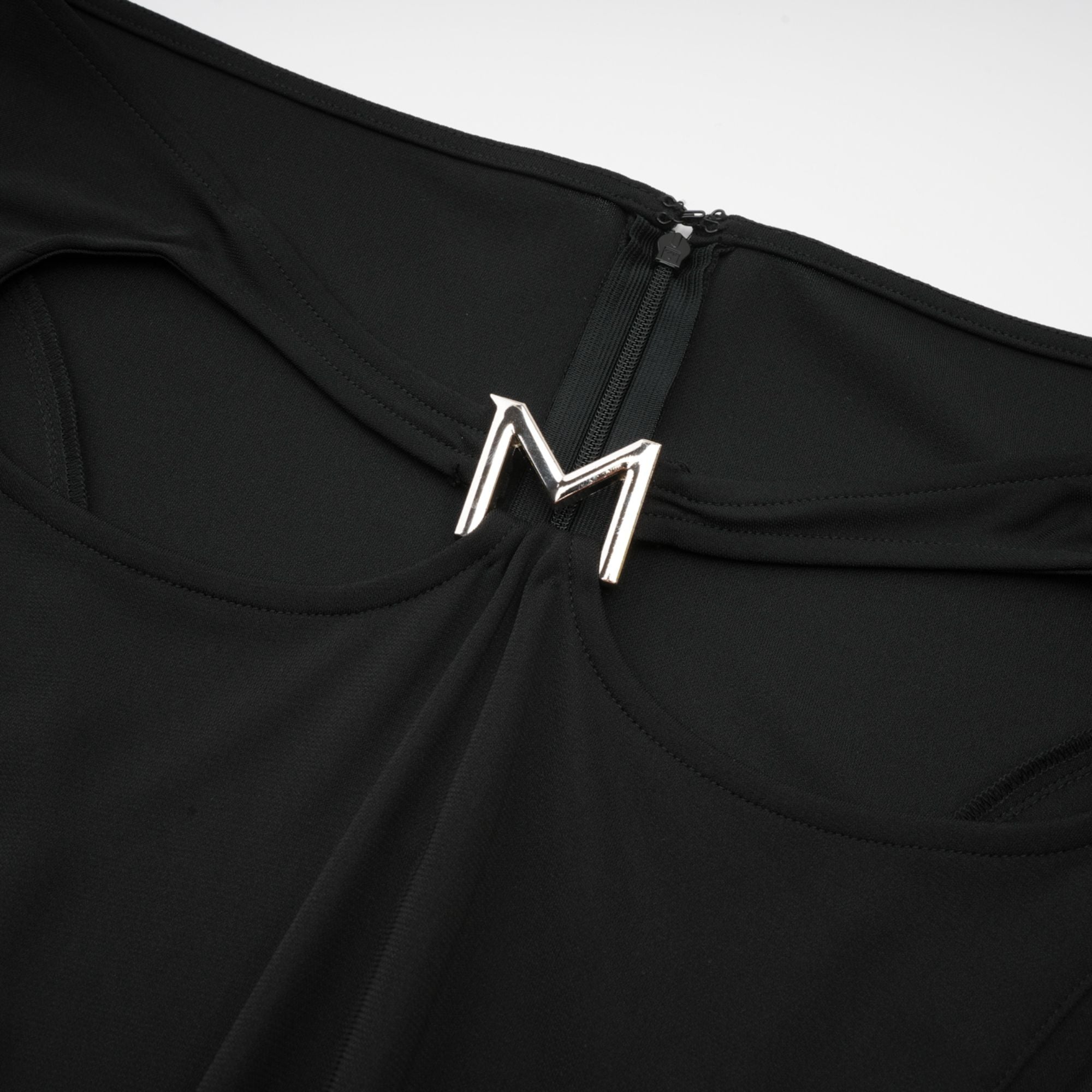 Caribe logo-plaque midi skirt - Black