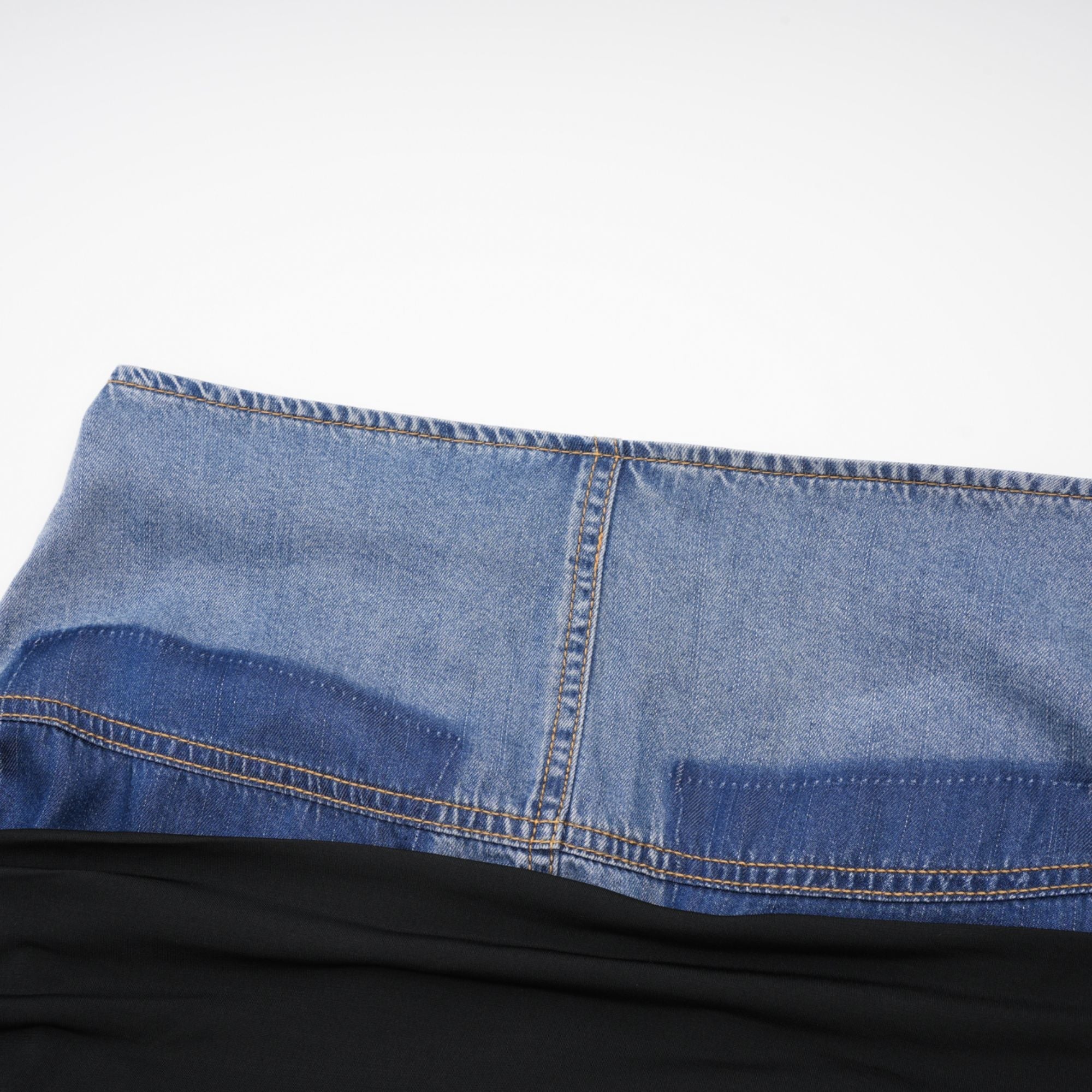 Nala jersey-panelled denim top & skirt matching set (Final Sale)