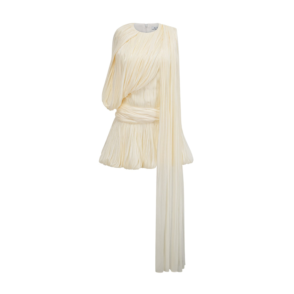 Cyrielle Pleated Mini Dress with Ribbon Design Accent (Final Sale-US Only)