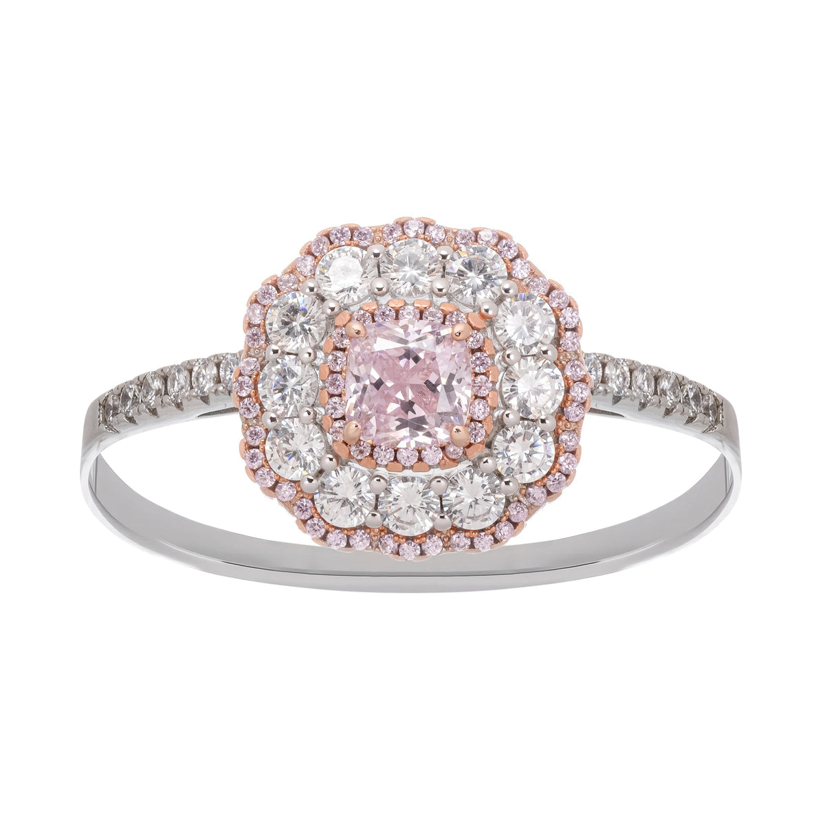 Marianne Pink Polished Zircon Gemstone Sterling Silver Ring