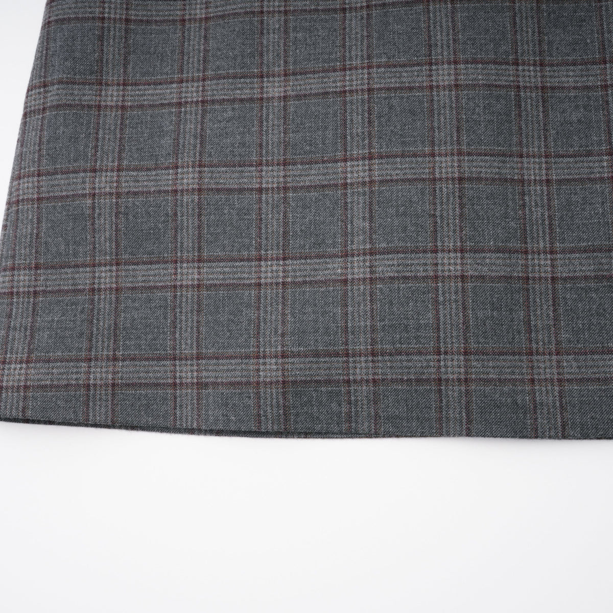 Serena Grey Cut Out Checked Blazer & Skirt Set