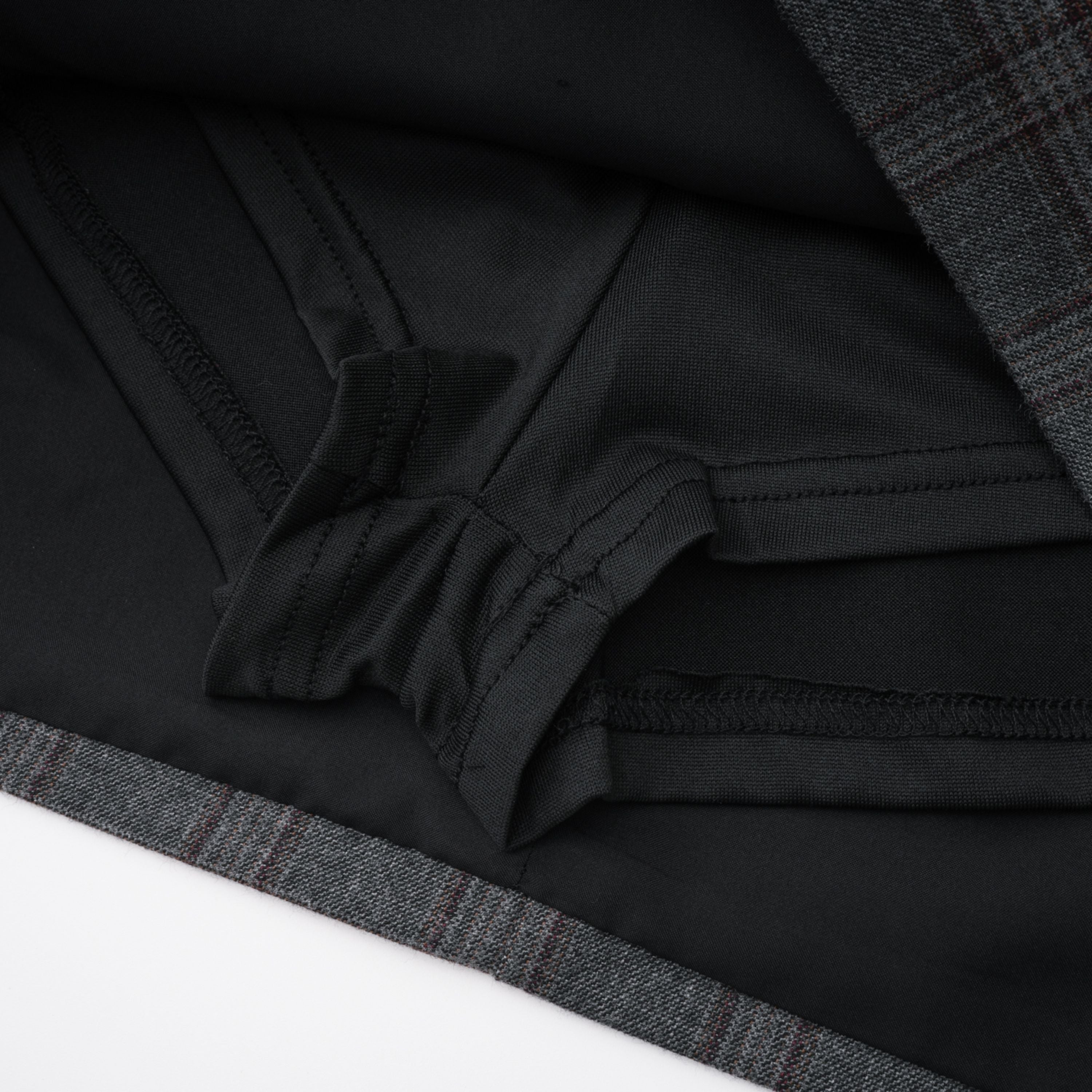 Serena Grey Cut Out Checked Blazer & Skirt Set