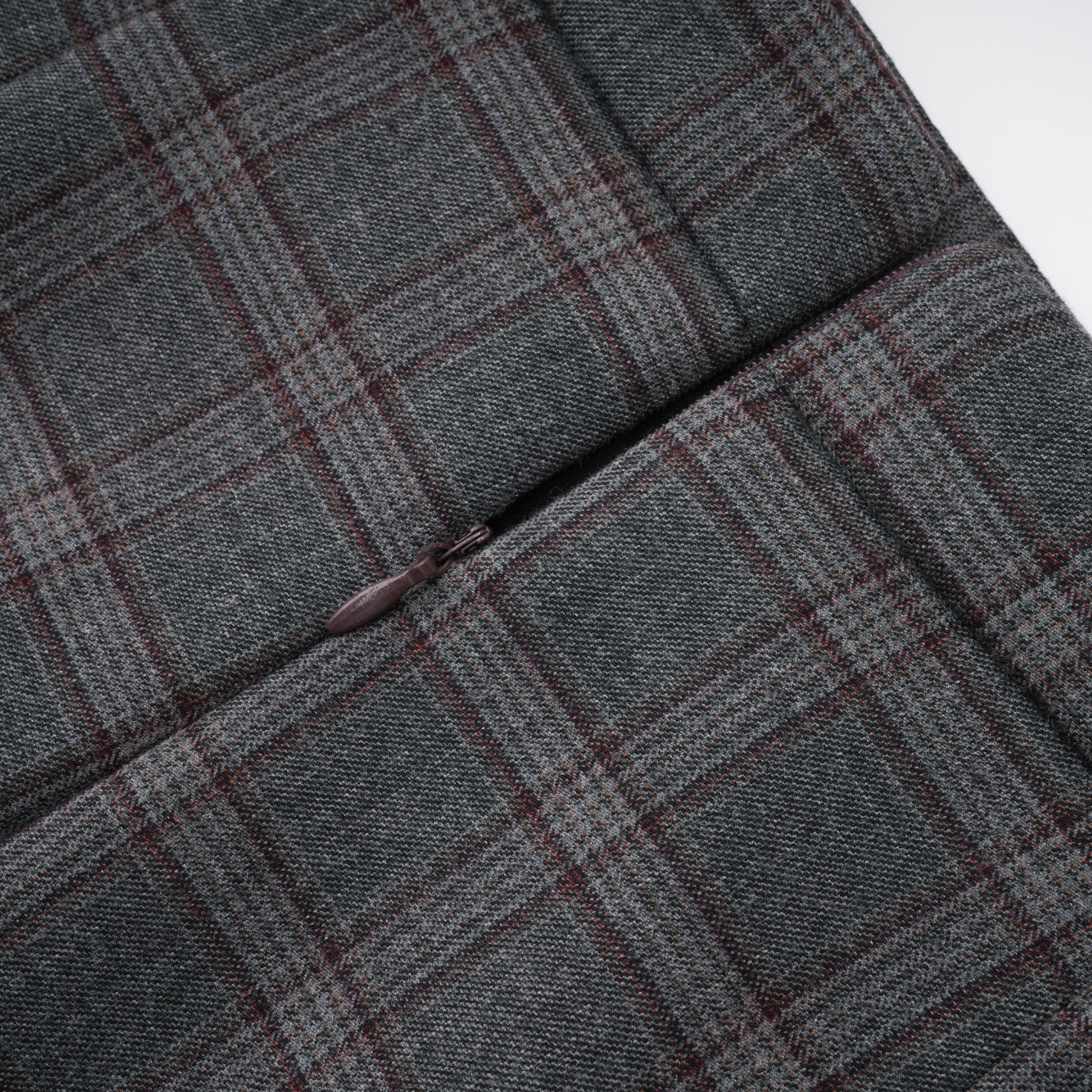 Serena Grey Cut Out Checked Blazer & Skirt Set