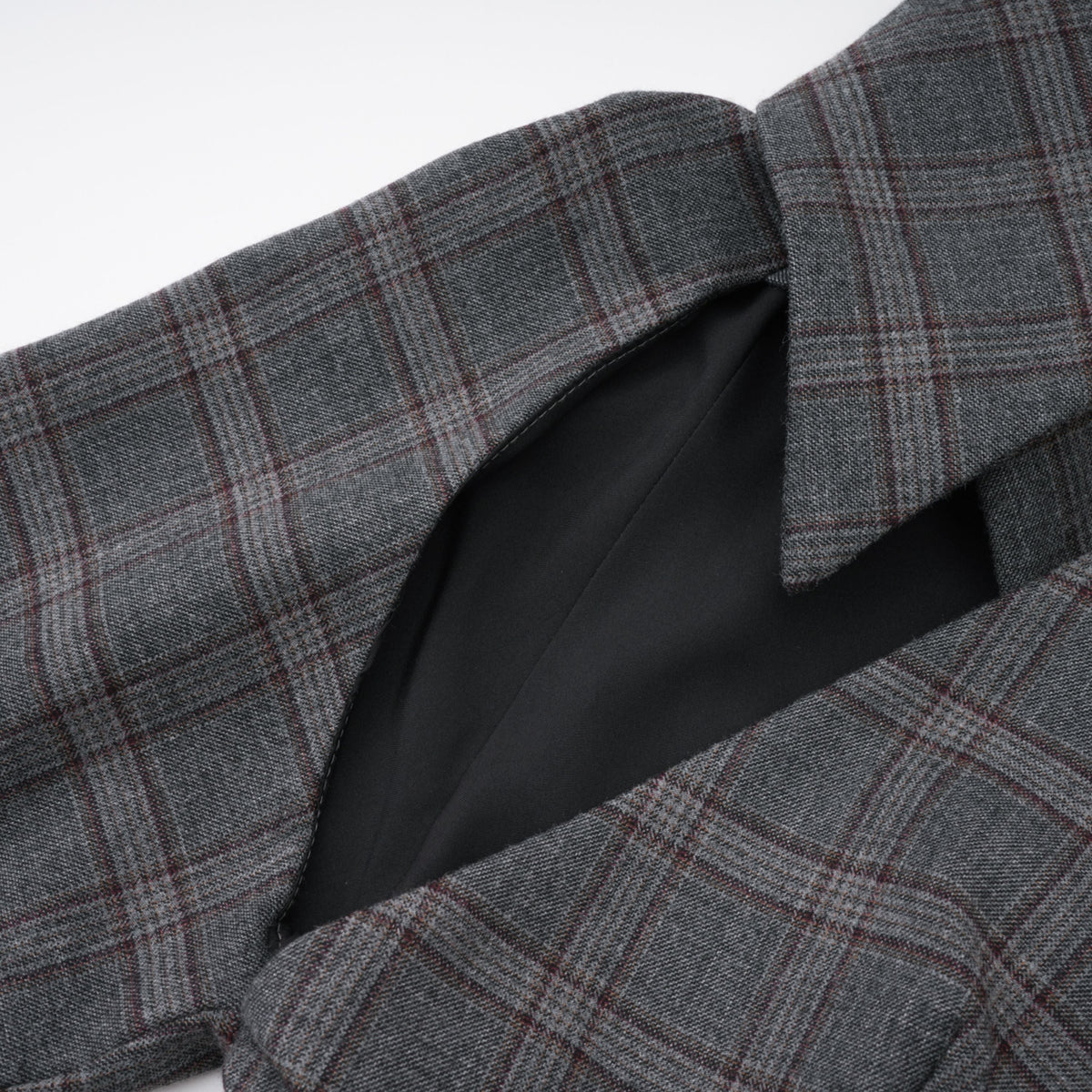 Serena Grey Cut Out Checked Blazer & Skirt Set