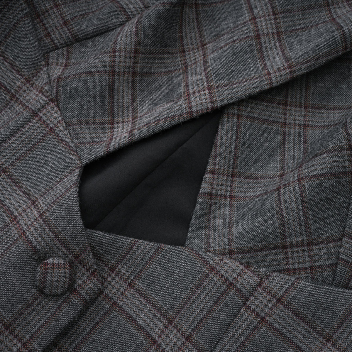 Serena Grey Cut Out Checked Blazer & Skirt Set (Final Sale)
