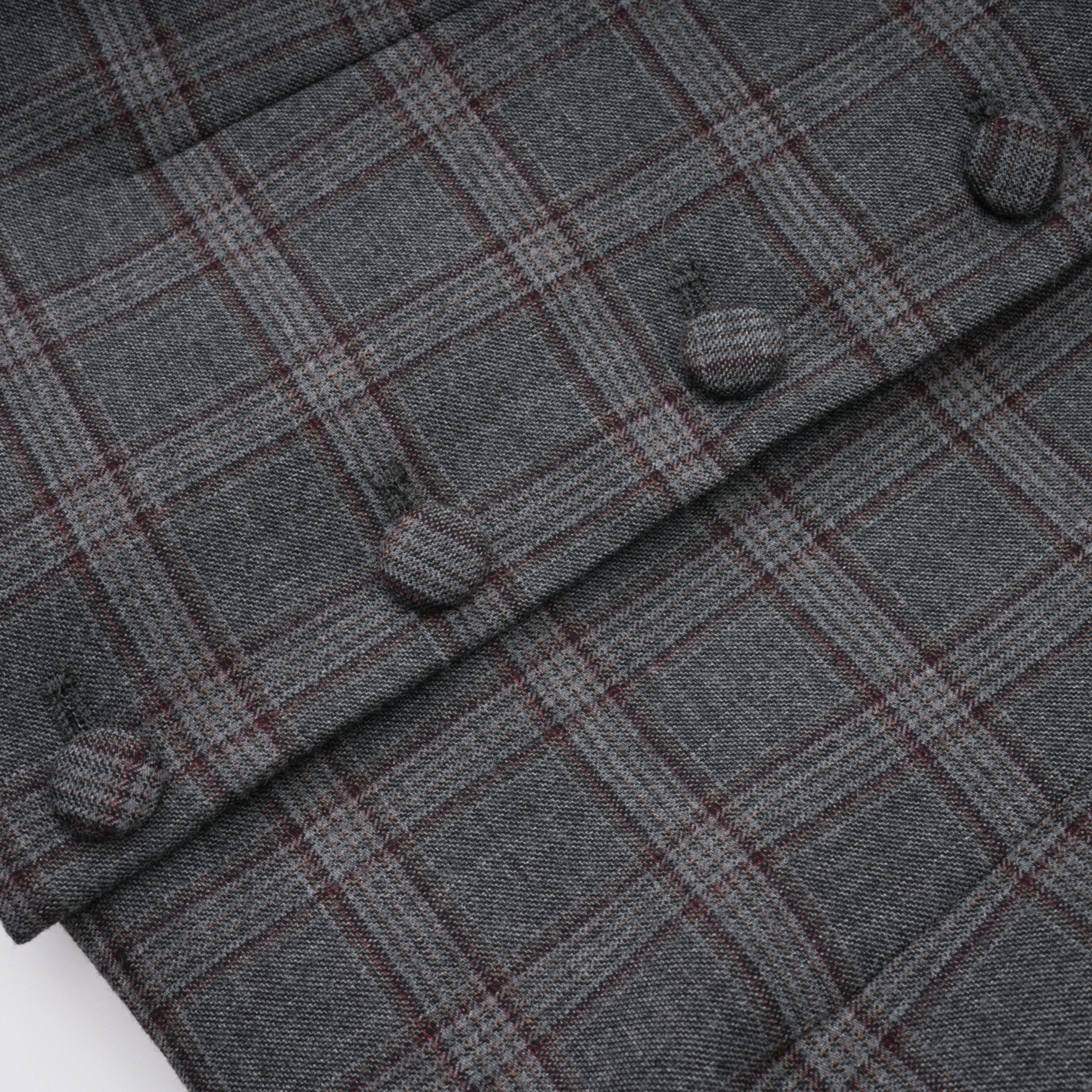 Serena Grey Cut Out Checked Blazer & Skirt Set (Final Sale-US Only)