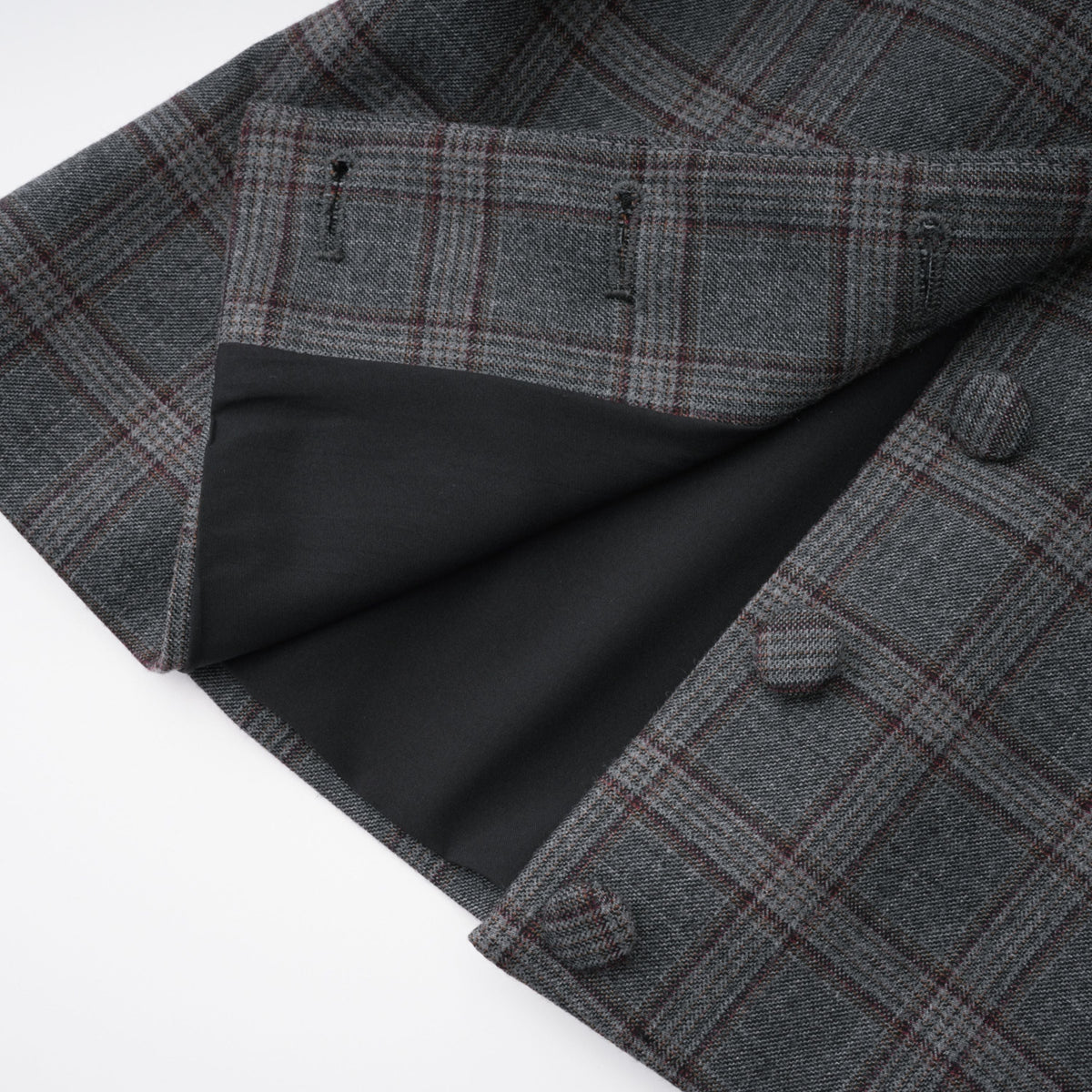 Serena Grey Cut Out Checked Blazer & Skirt Set (Final Sale)