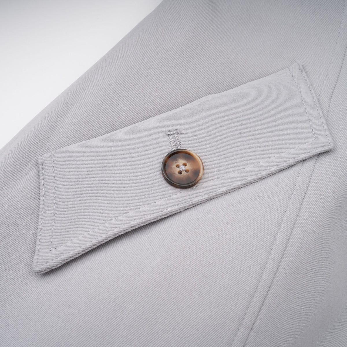 Vilma Grey Leather Collar Hunting Jacket