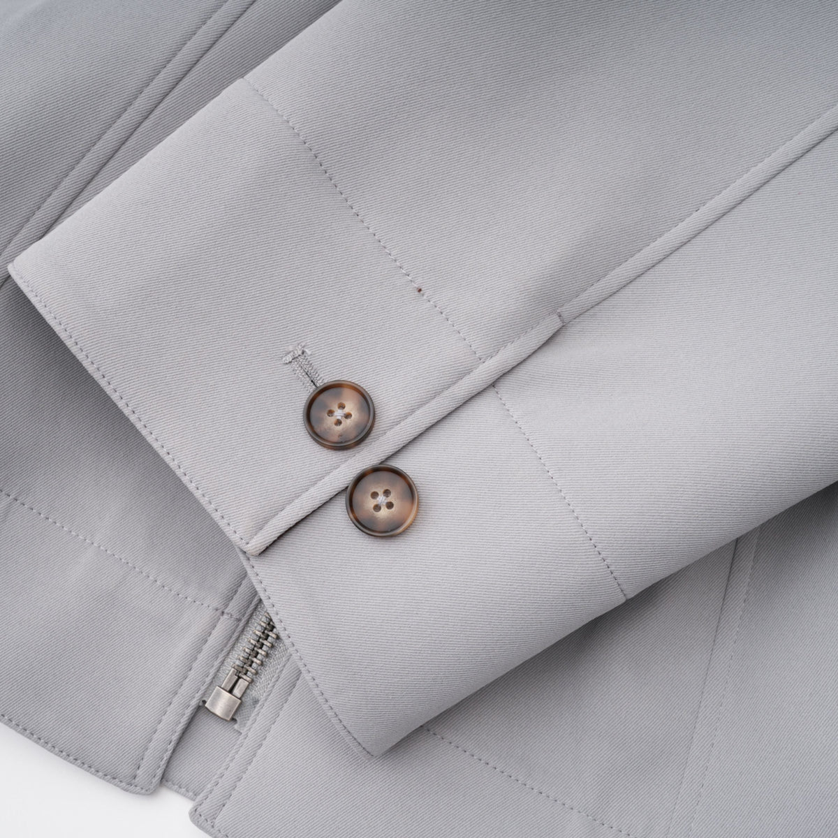 Vilma Grey Leather Collar Hunting Jacket