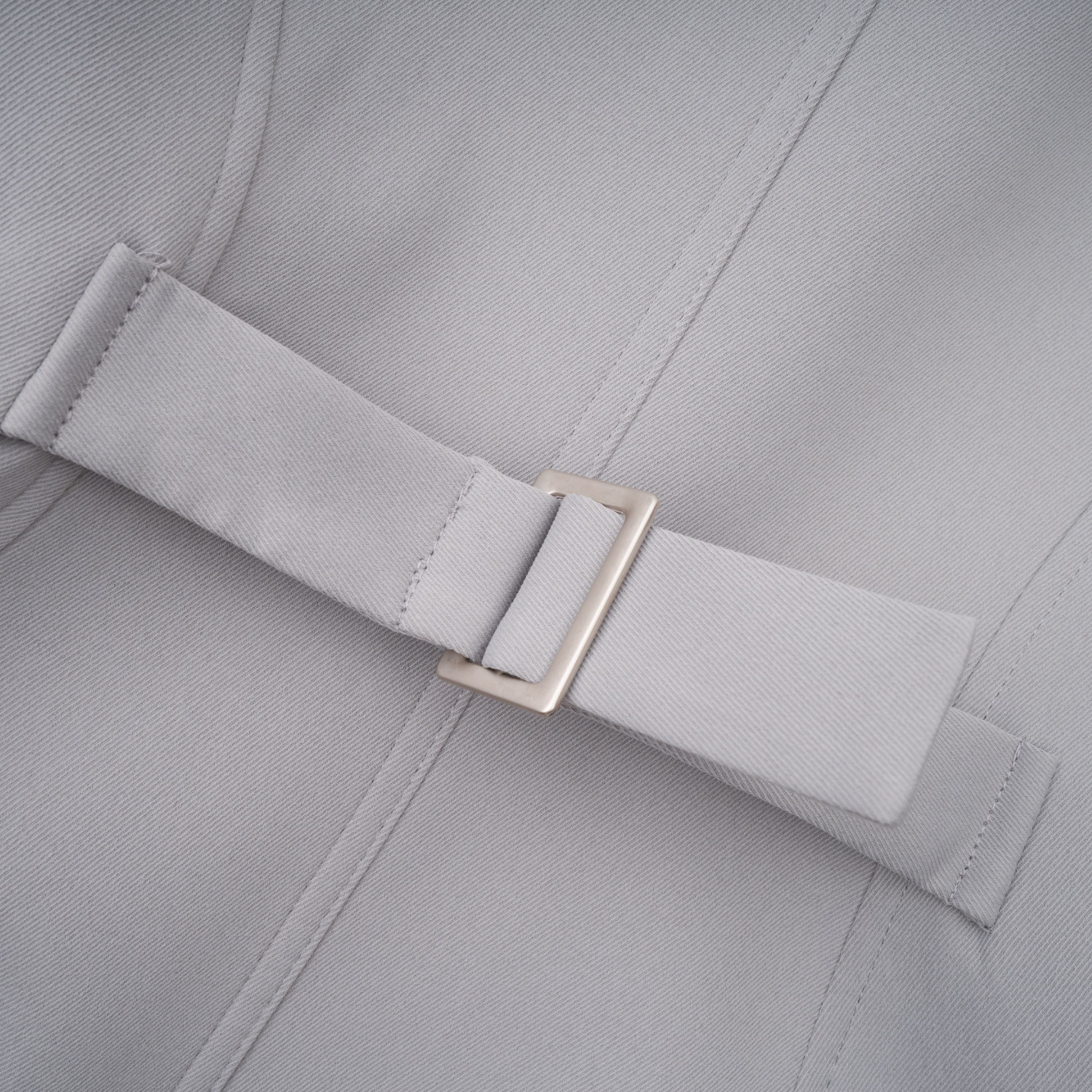 Vilma Grey Leather Collar Hunting Jacket