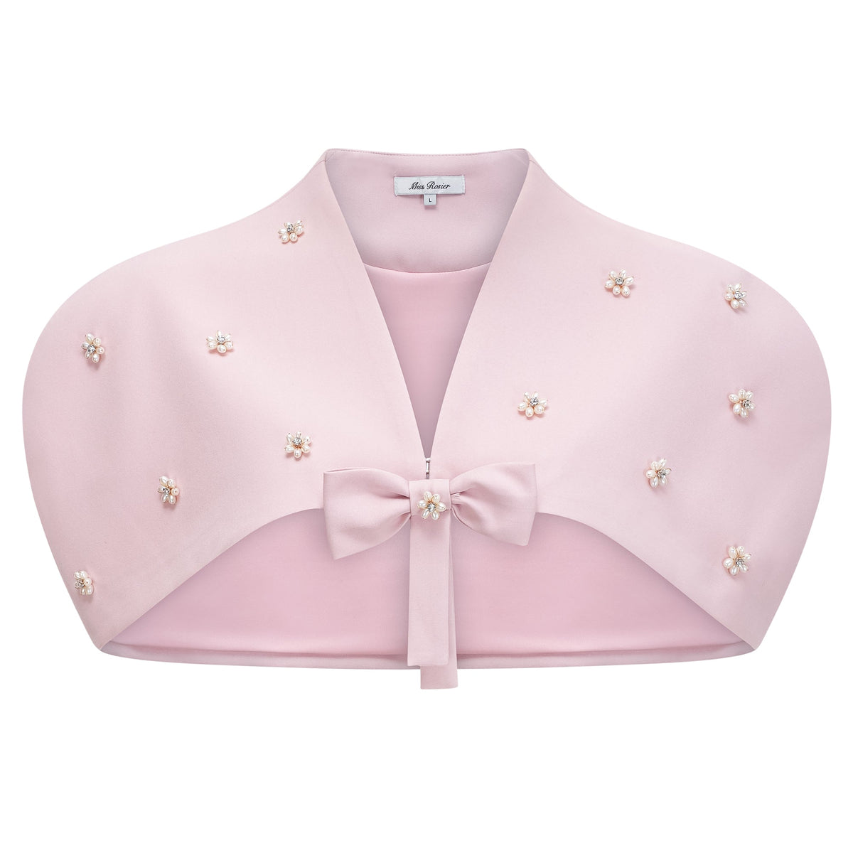 priscille pink shawl & corset top & pleated skirt set