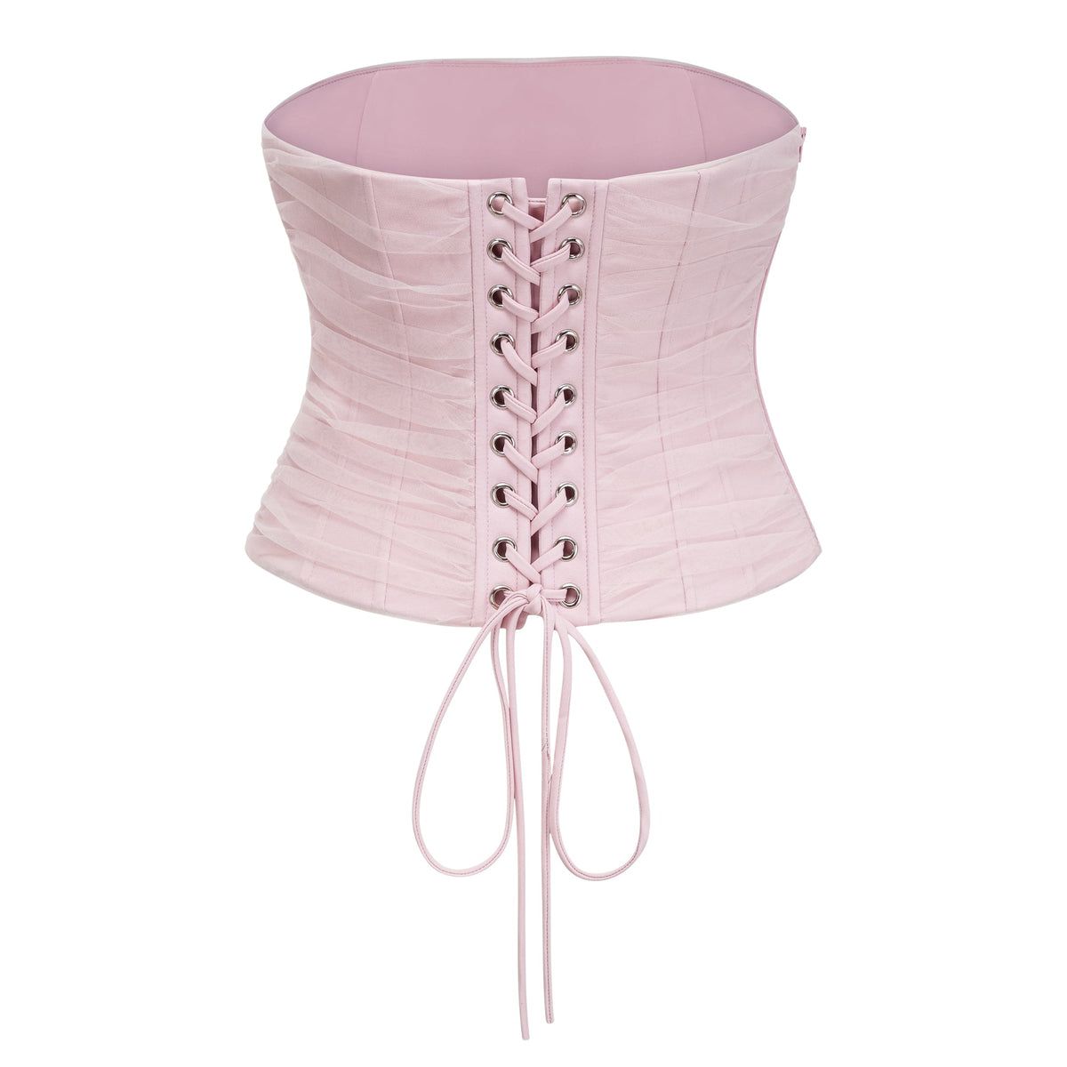 priscille pink shawl & corset top & pleated skirt set