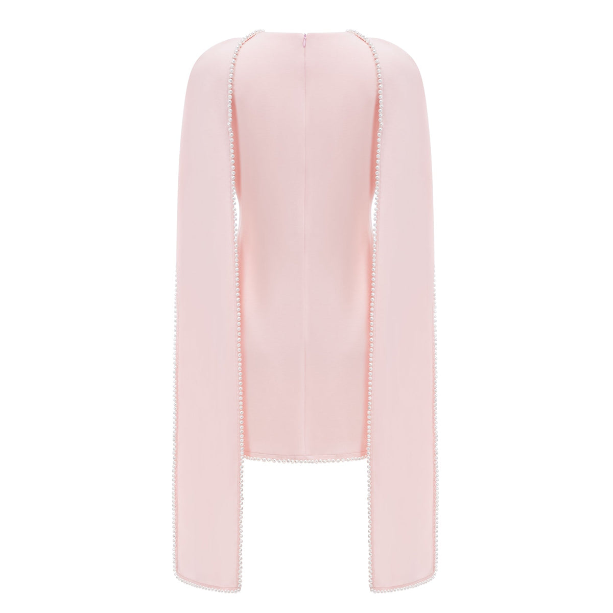 Piroska Pink Sleeveless Pearl Trim Mini Dress