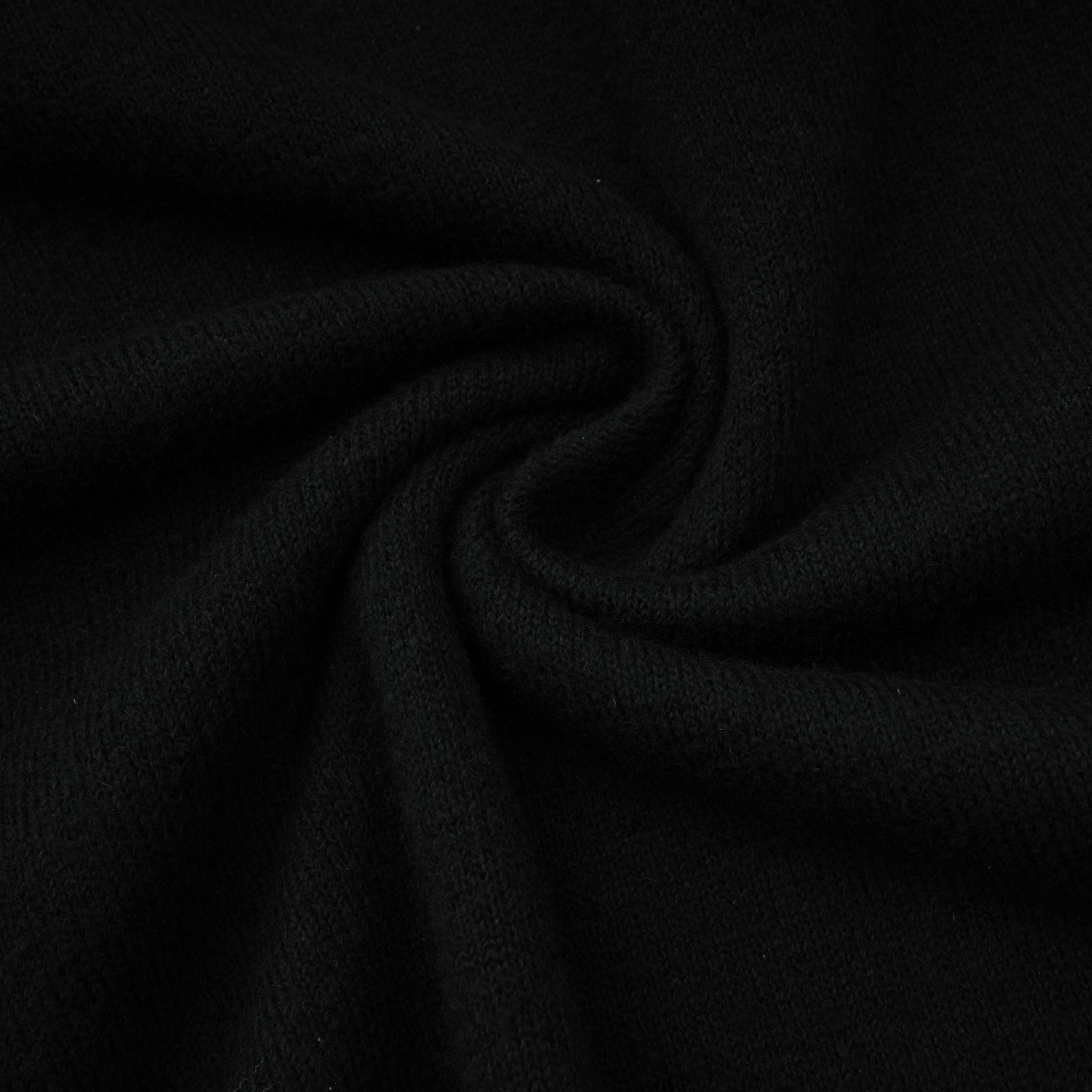 Filomena Black Layered Asymmetrical Knit Cape Top (Final Sale)