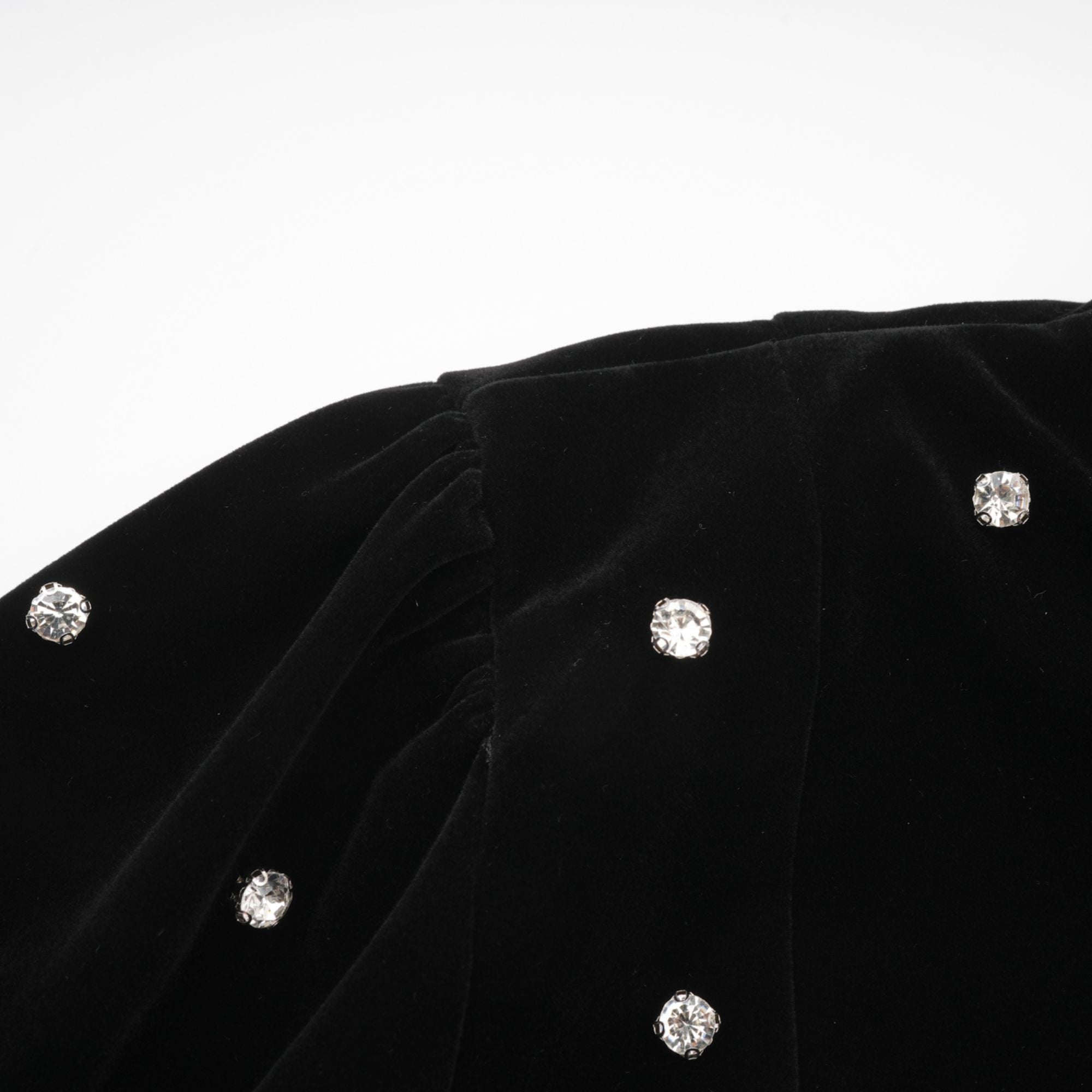 Lola black embellished velvet midi dress