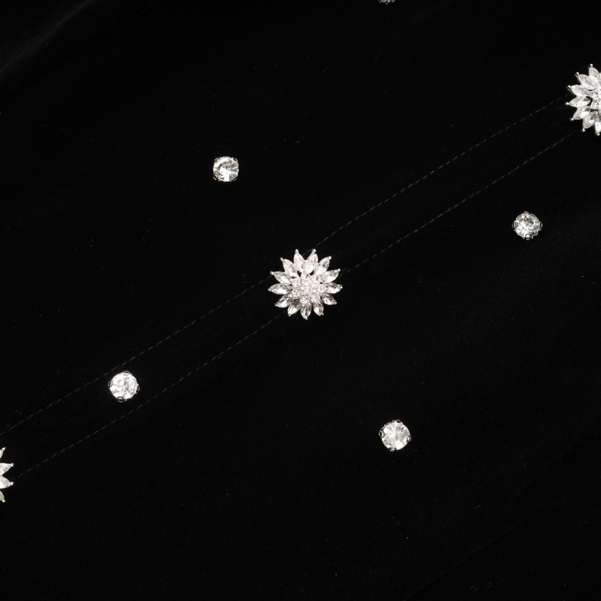 Lola black embellished velvet midi dress