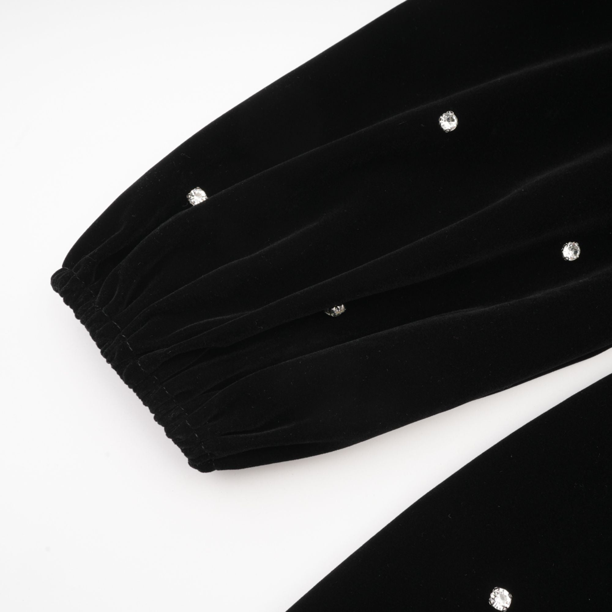 Lola black embellished velvet midi dress