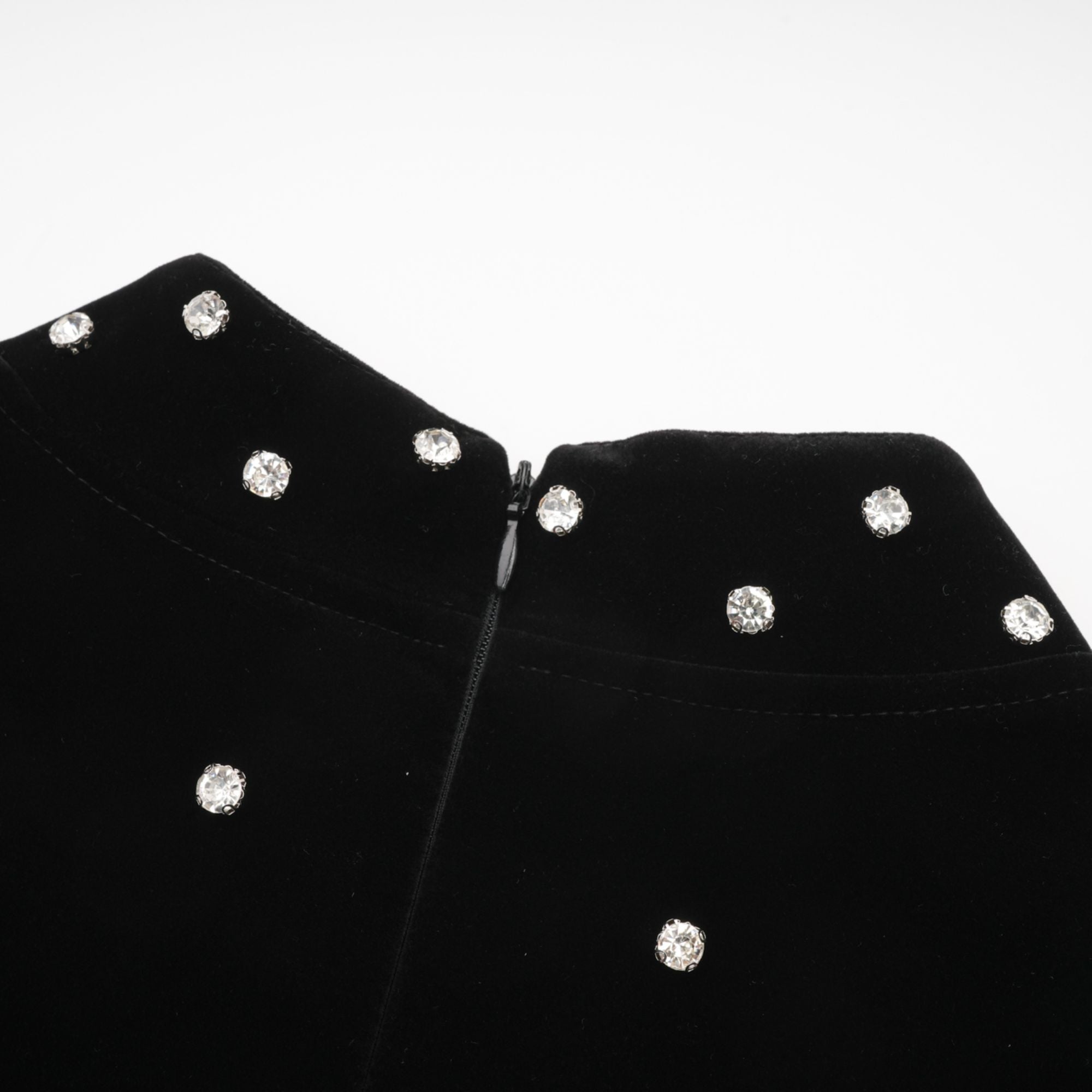 Lola black embellished velvet midi dress