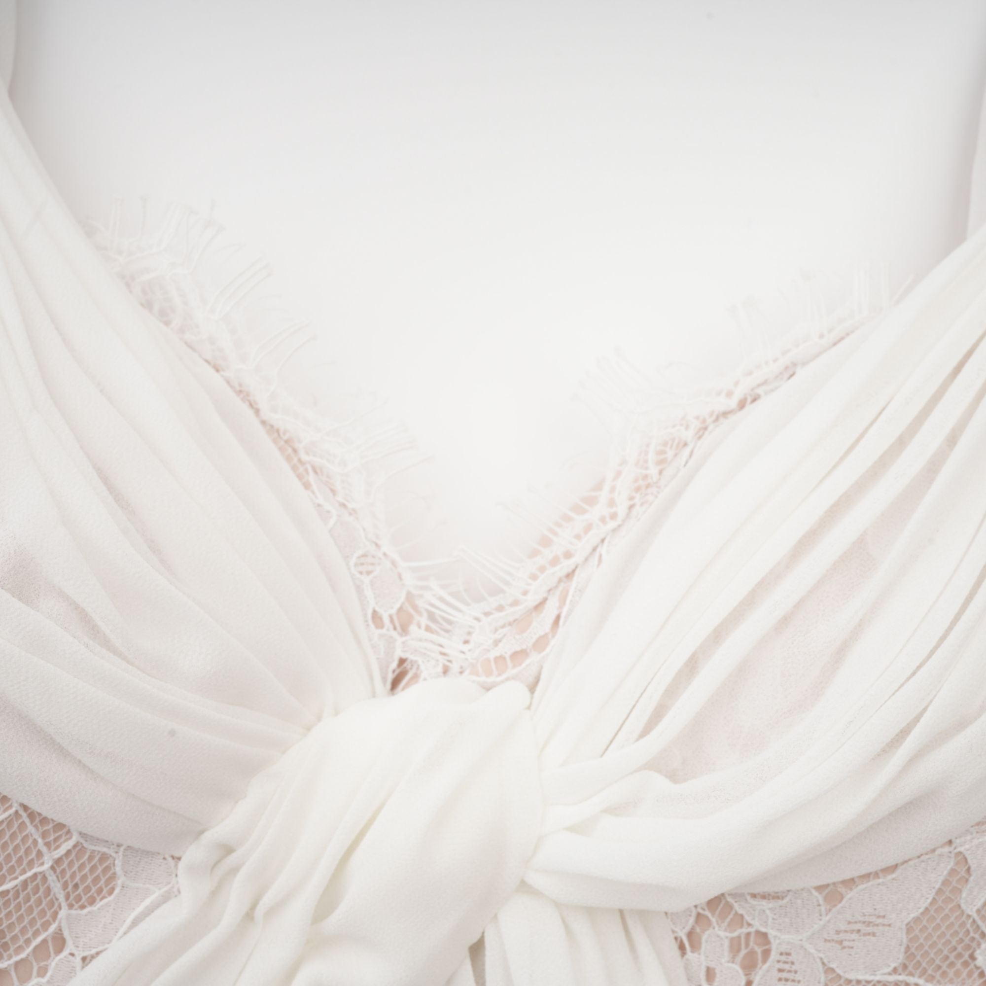 Arantxa white lace pleated maxi dress (Final Sale-US Only)