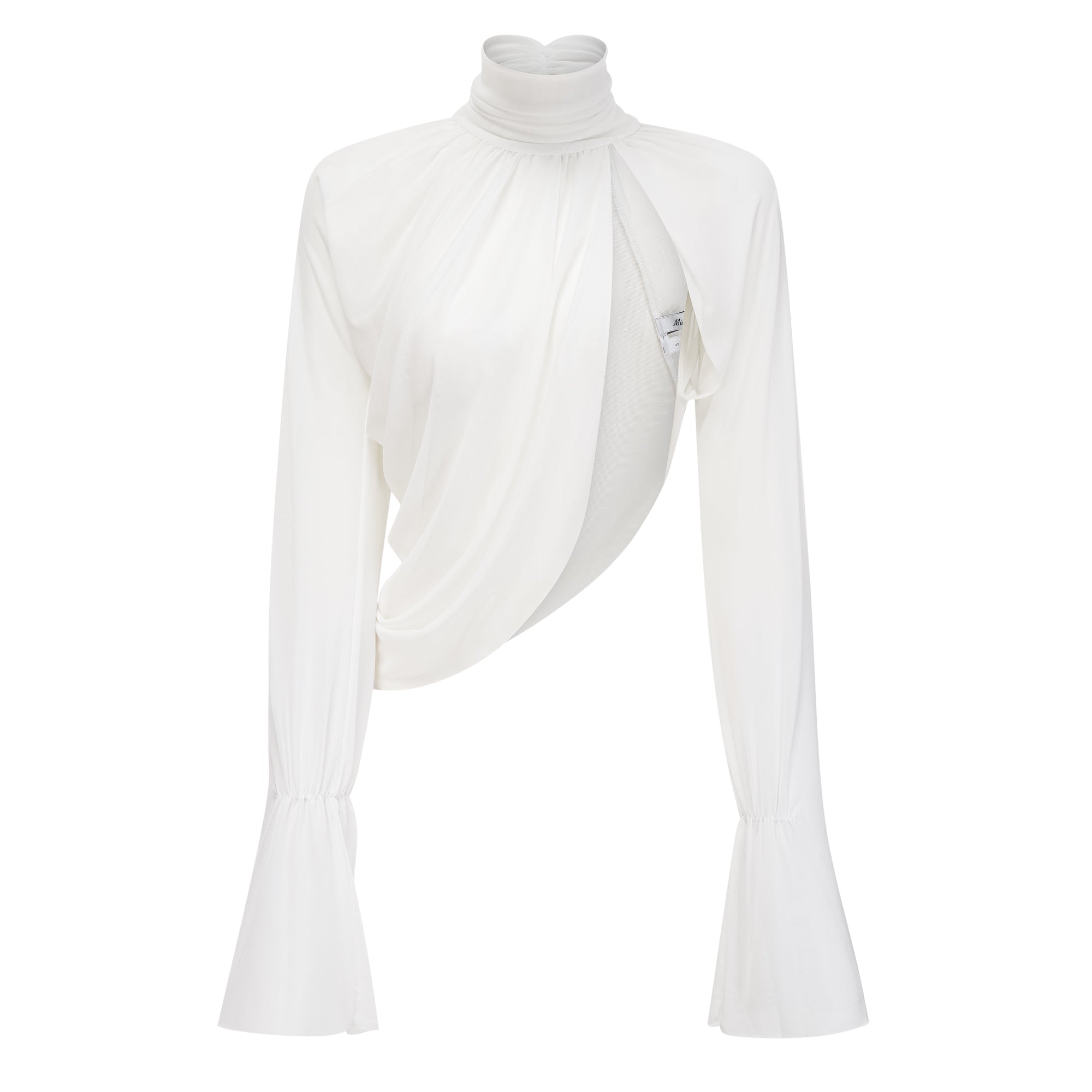 Giuseppina White High Neck Cut-Out Top & Skirt Set (Final Sale-US Only)