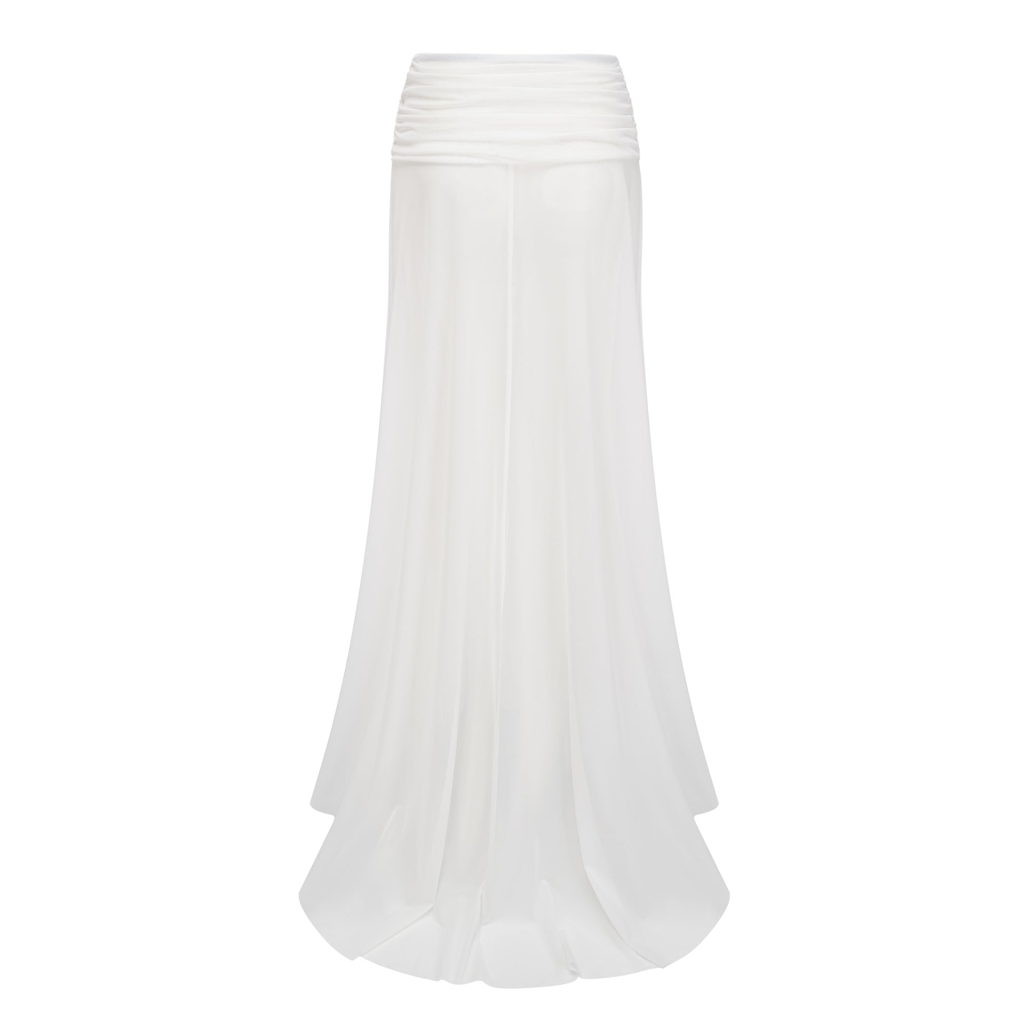 Giuseppina White High Neck Cut-Out Top & Skirt Set (Final Sale-US Only)