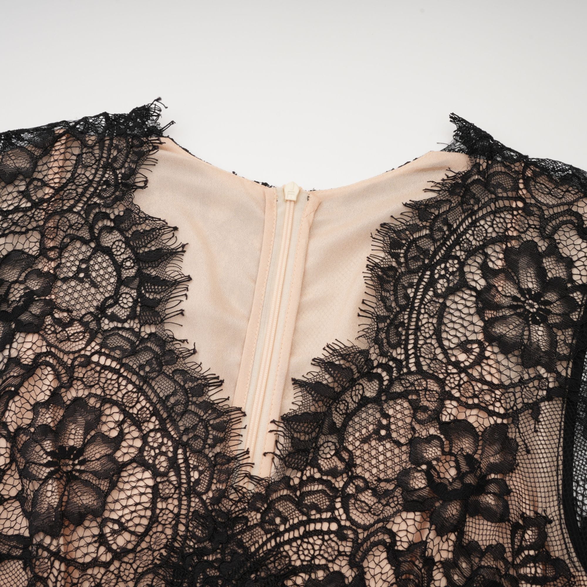 Louise V-neck lace midi dress (US Only)