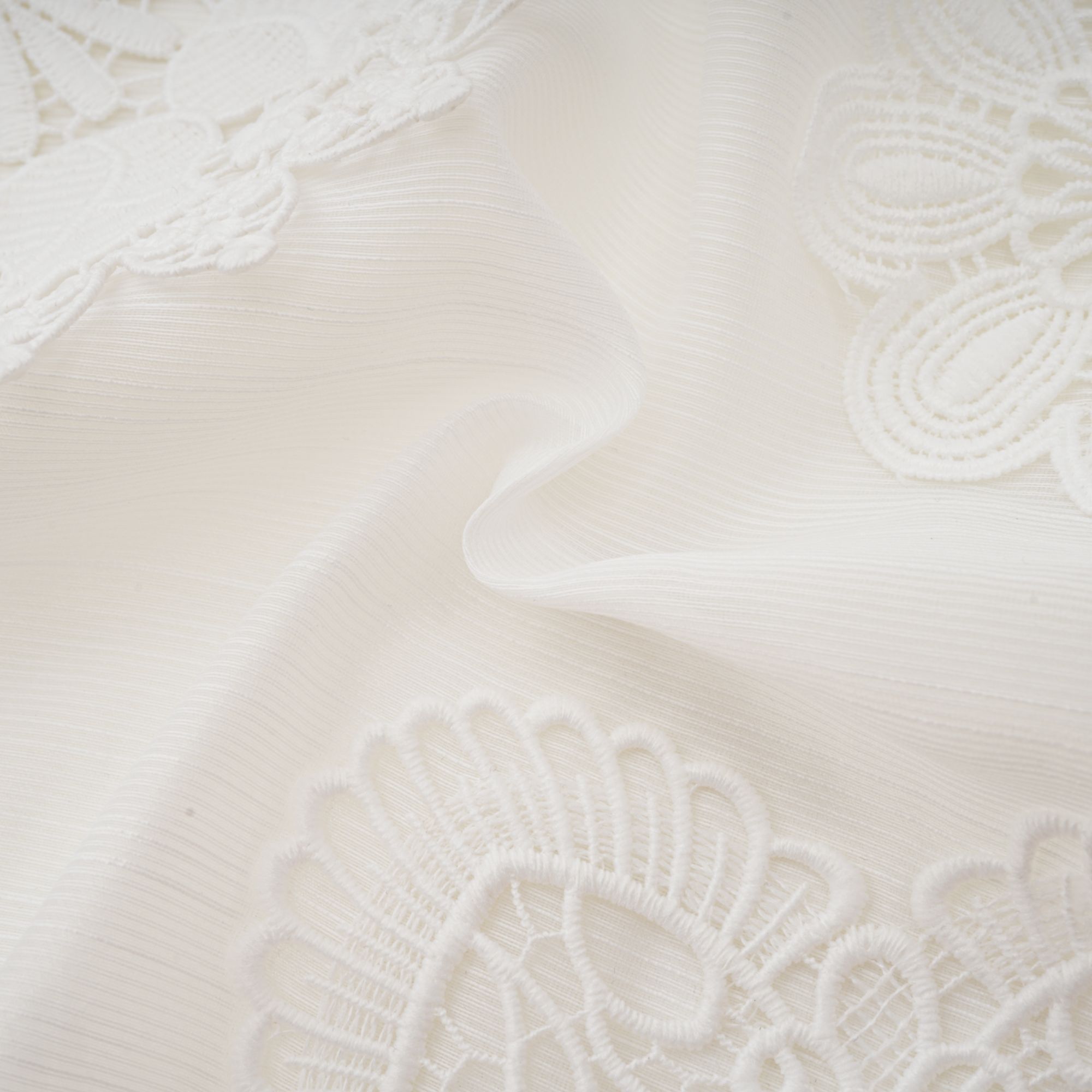 Renée white semi-sheer shirt & skirt matching set (US Only)