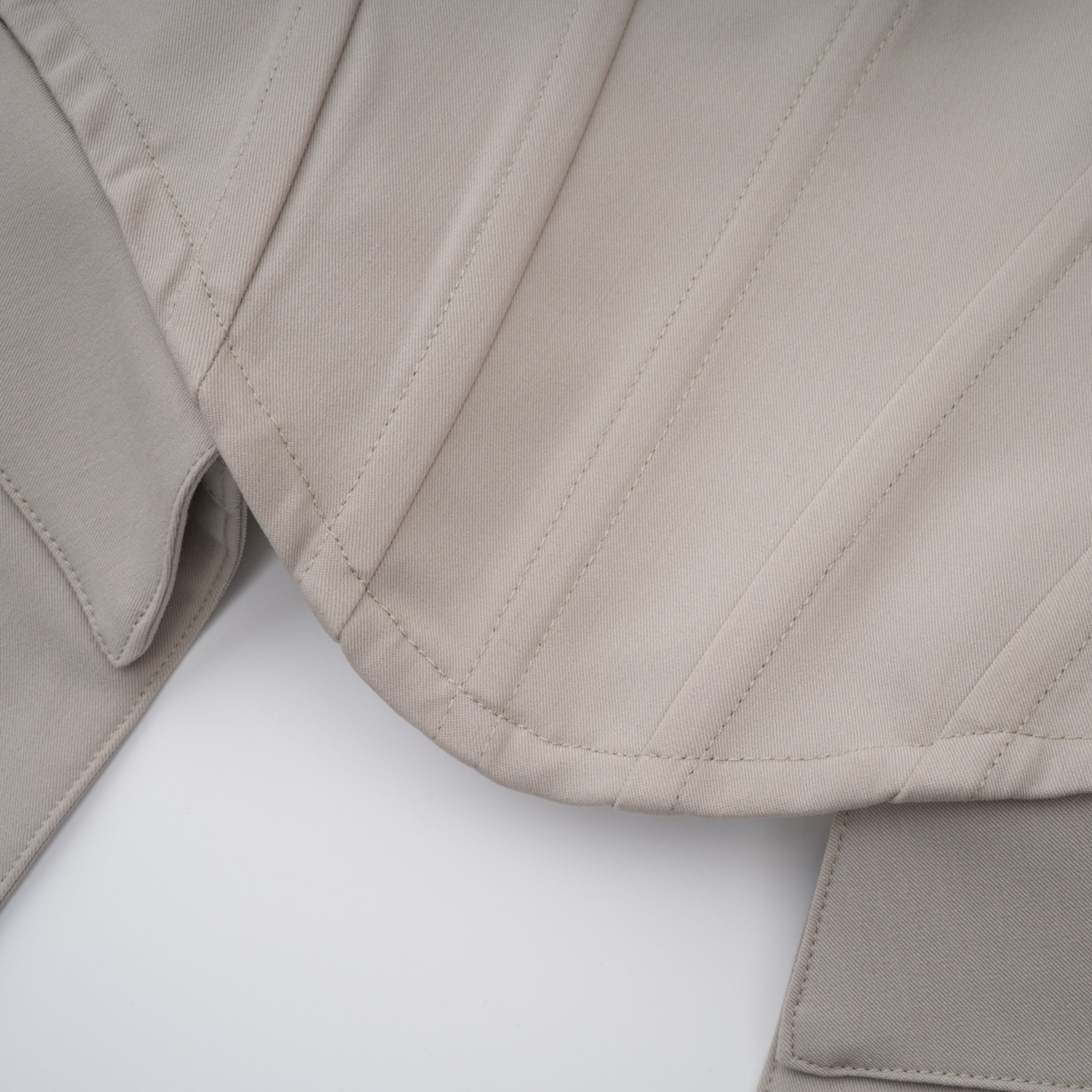 Virág Grey Stripe Panel Corset Top