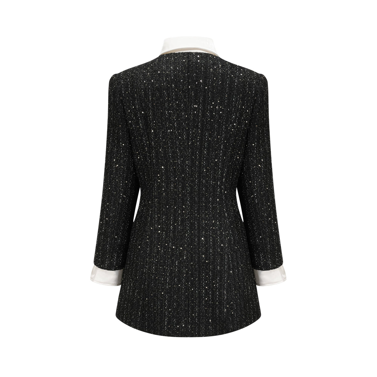 Audrey black sequin panelled tweed mini dress (Final Sale-US Only)