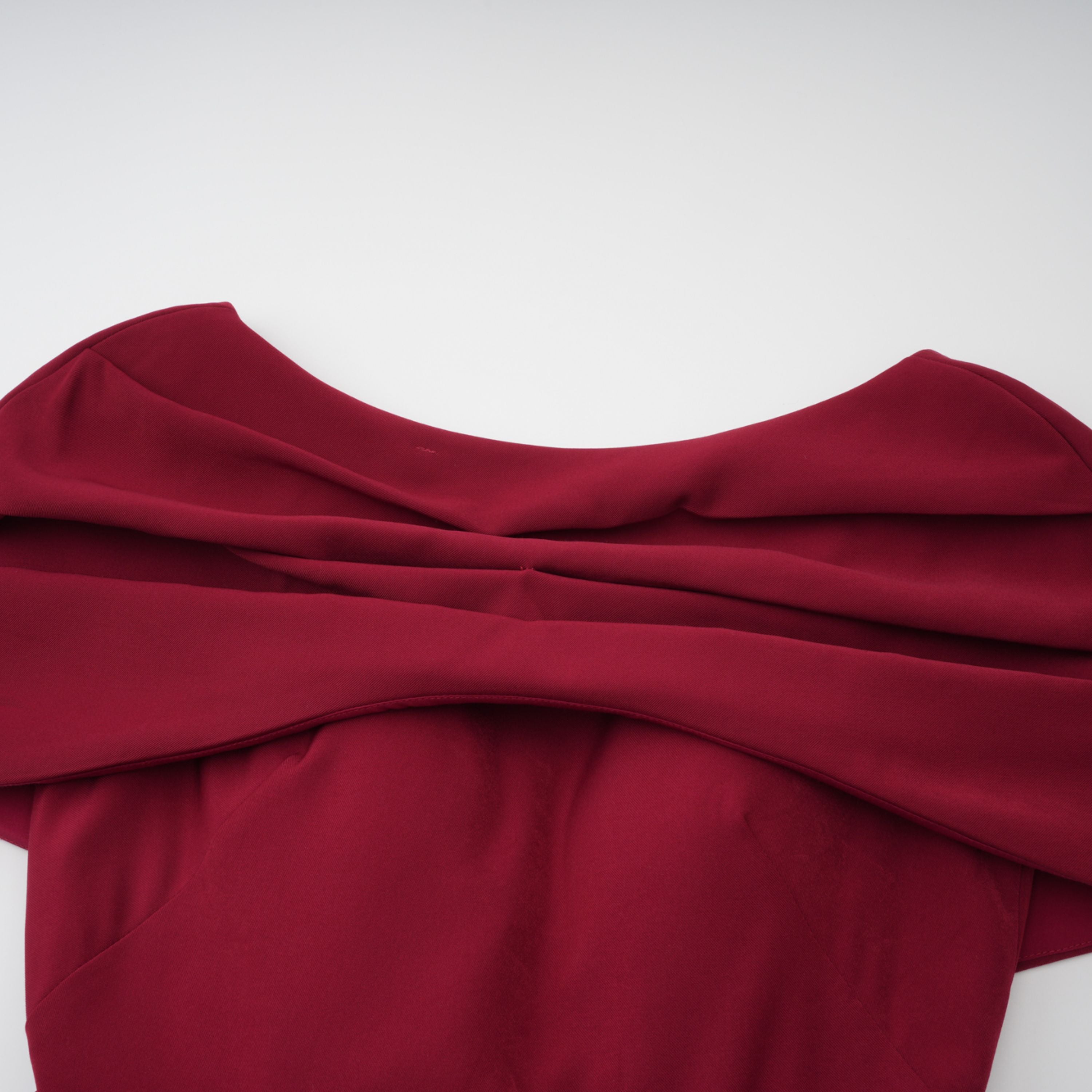 Lauren Red Ruched Shawl Detail Maxi Dress (Final Sale-US Only)