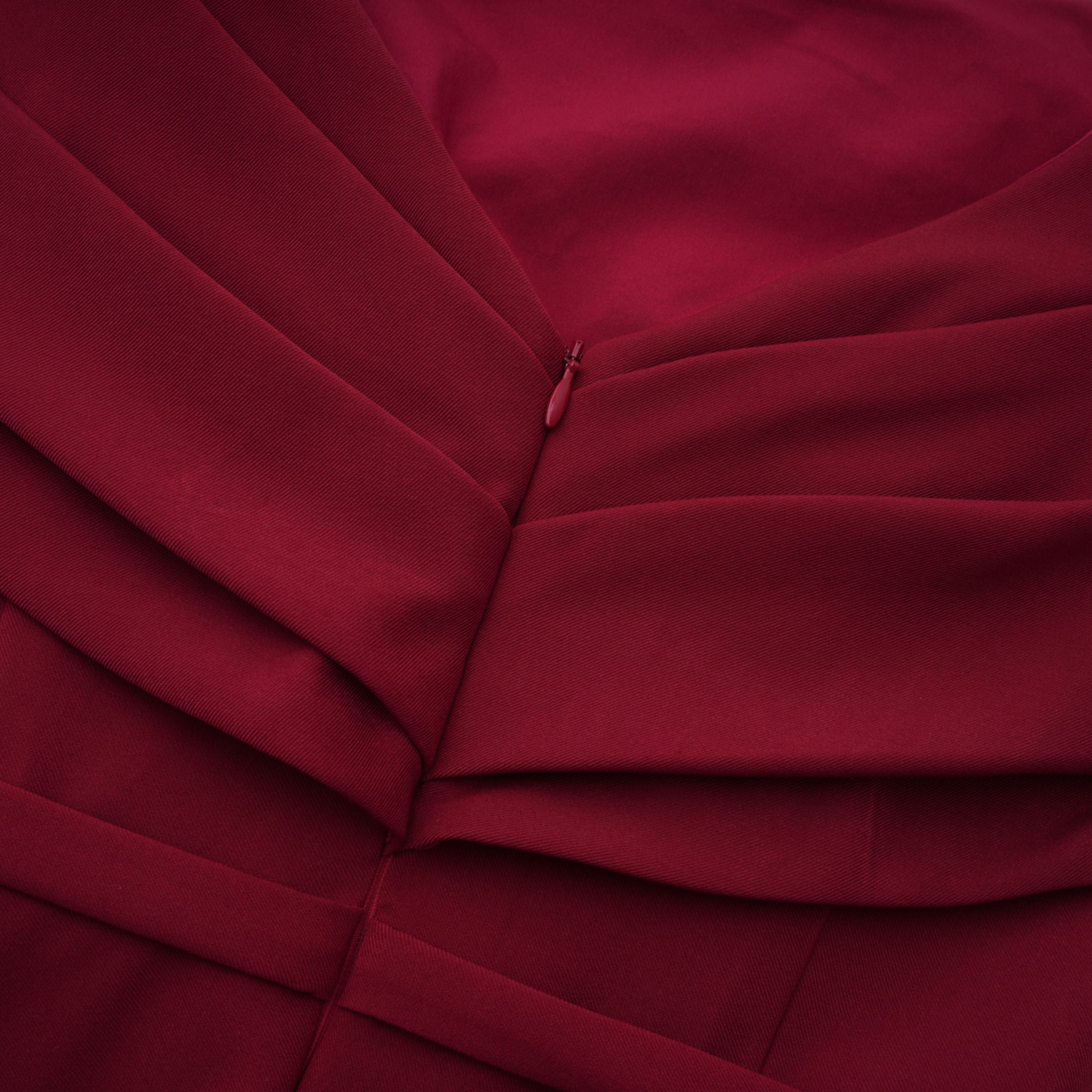 Lauren Red Ruched Shawl Detail Maxi Dress (Final Sale-US Only)