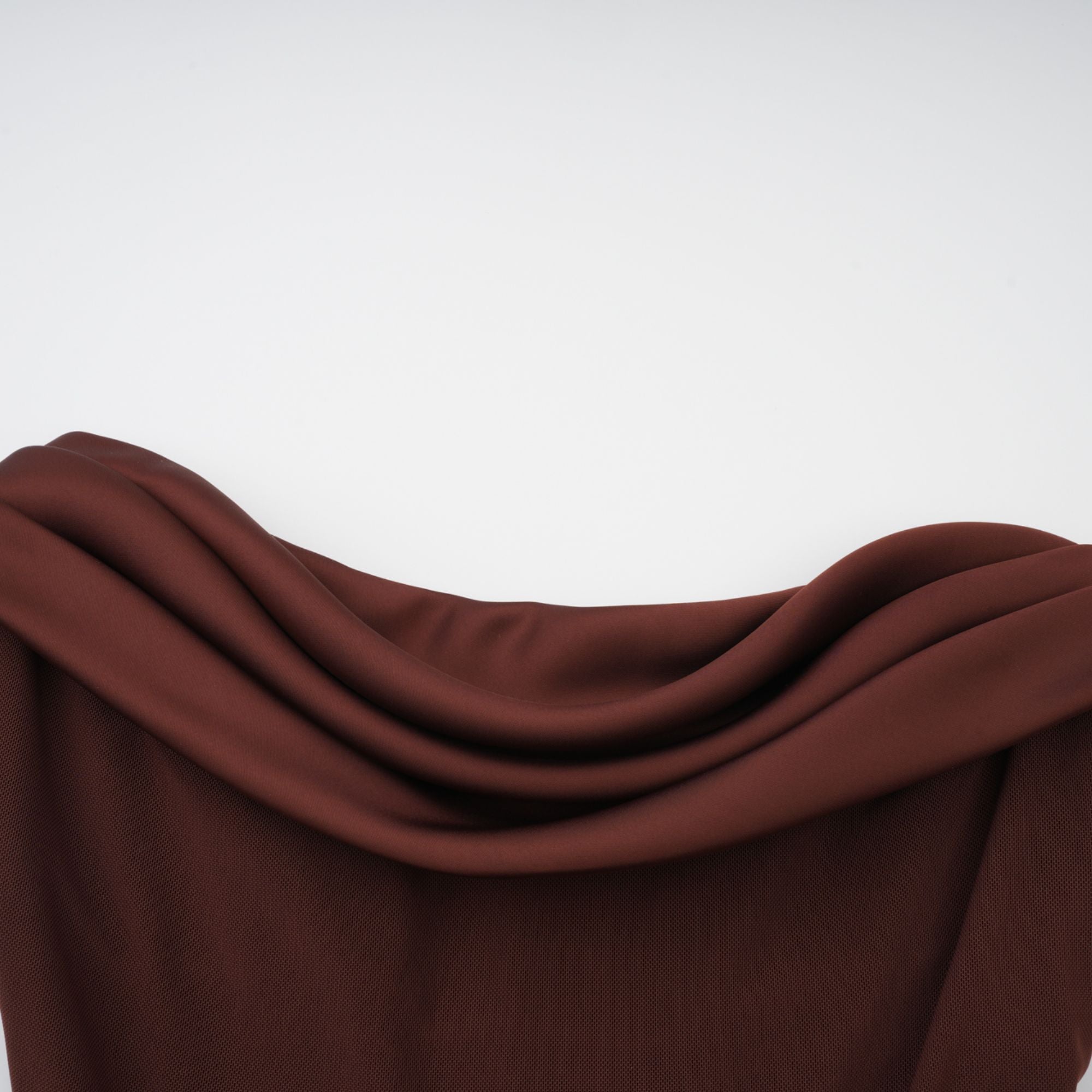 Vedette Brown Ruched Corset Maxi Dress (Without Gloves)