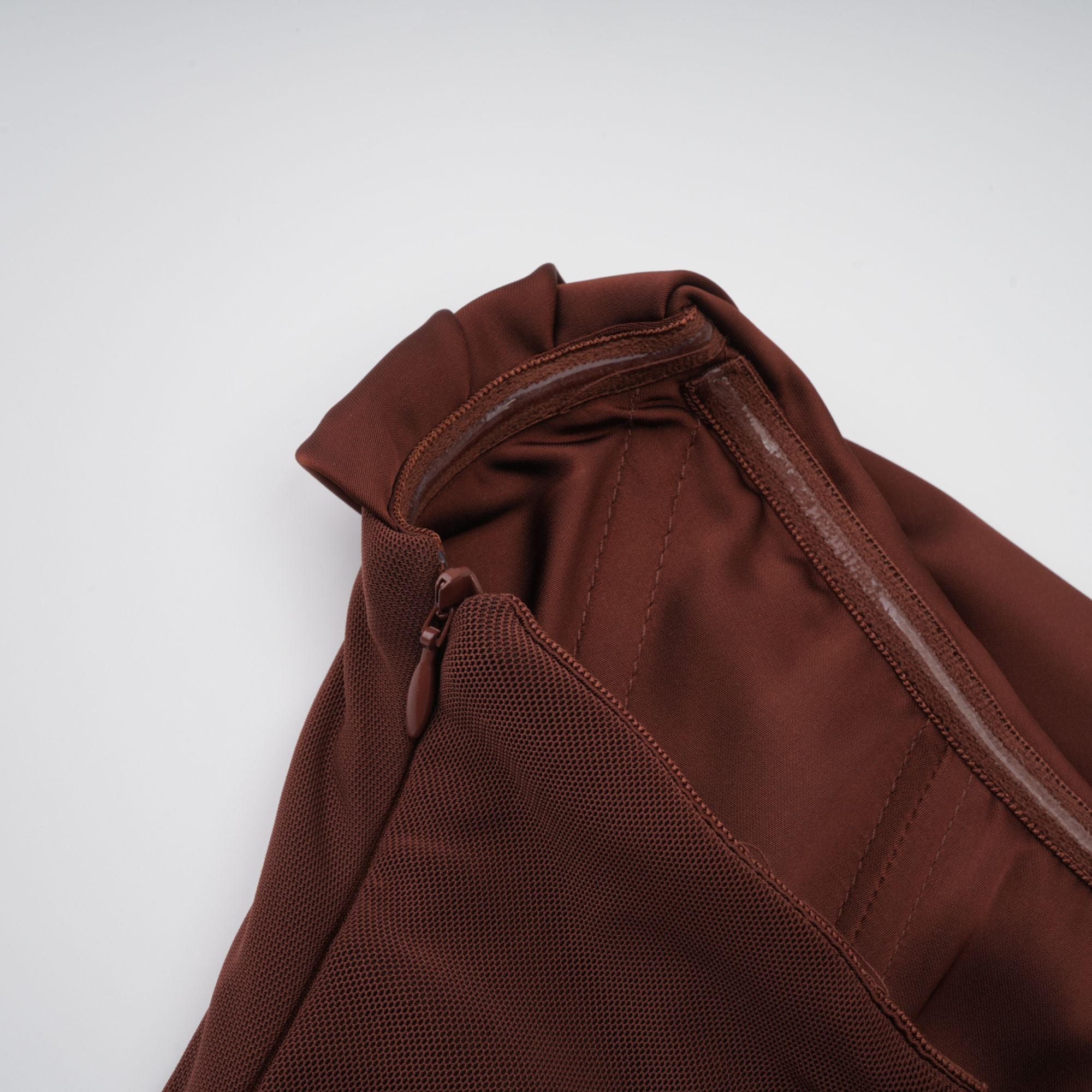 Vedette Brown Ruched Corset Maxi Dress (Without Gloves)